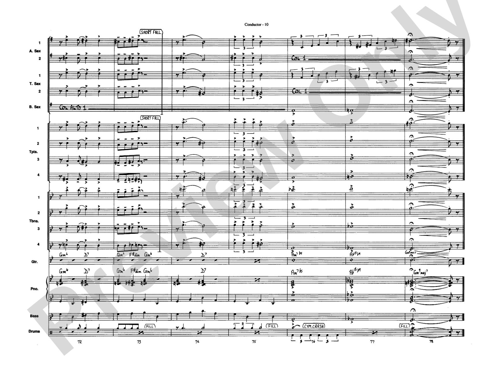 Sing, Sing, Sing: Jazz Ensemble Conductor Score & Parts