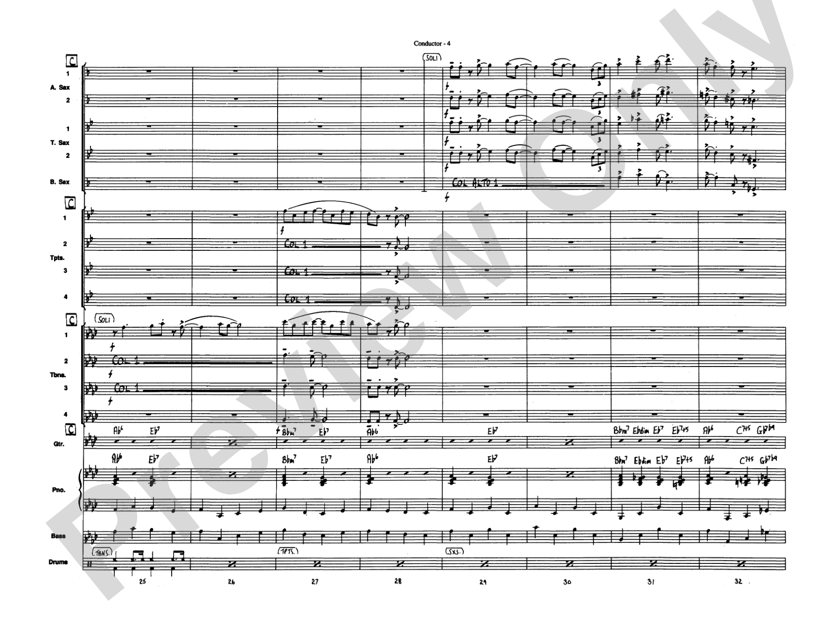 Sing, Sing, Sing: Jazz Ensemble Conductor Score & Parts