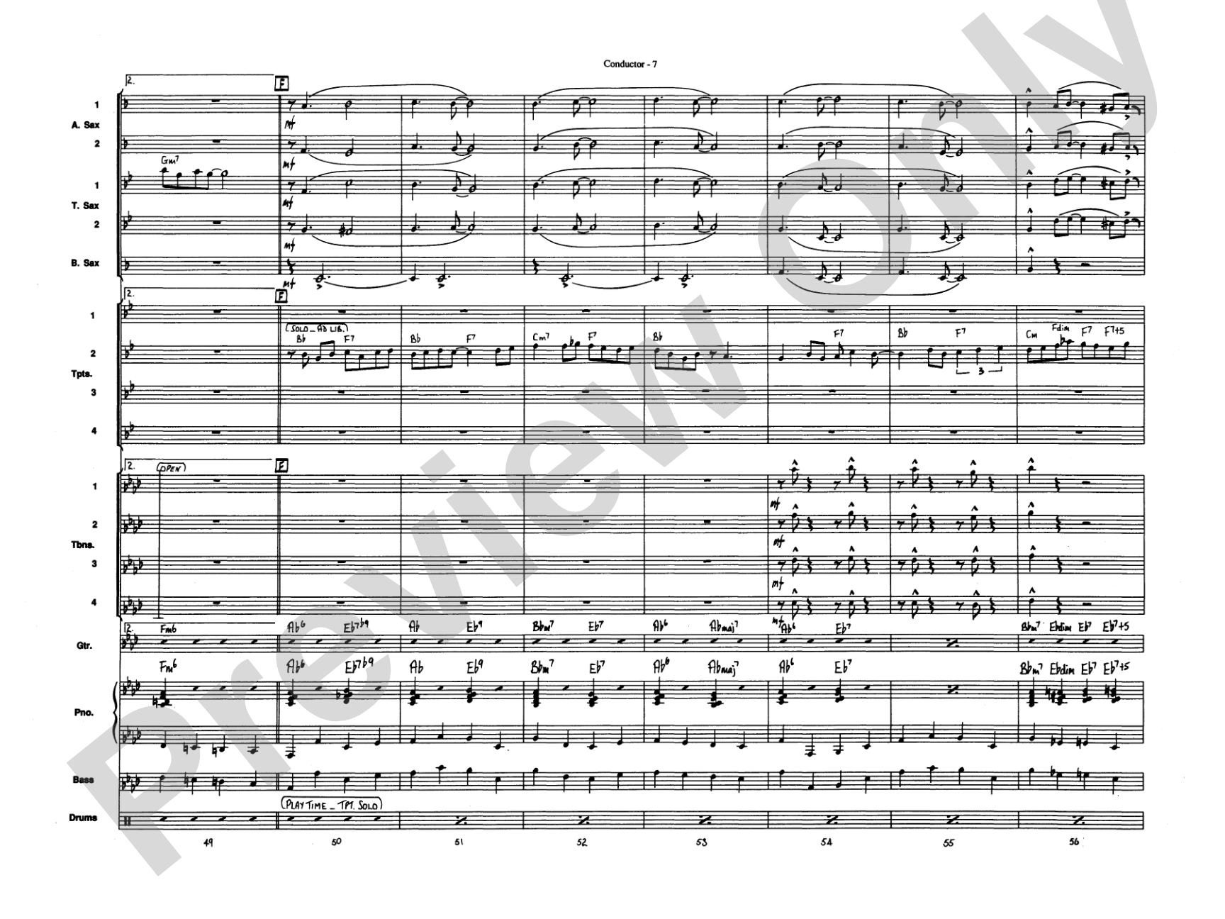 Sing, Sing, Sing: Jazz Ensemble Conductor Score & Parts
