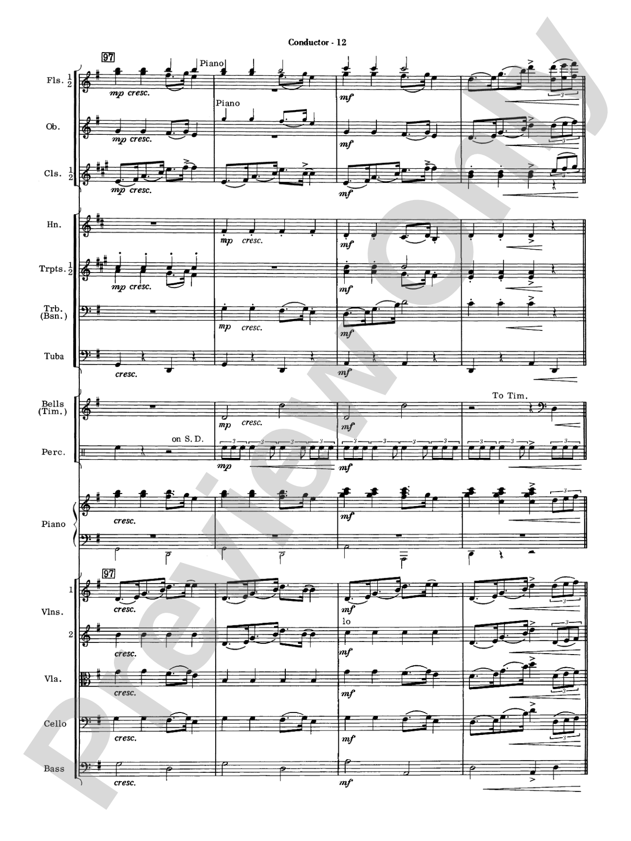 New York, New York, Theme from: String Orchestra Conductor Score & Parts