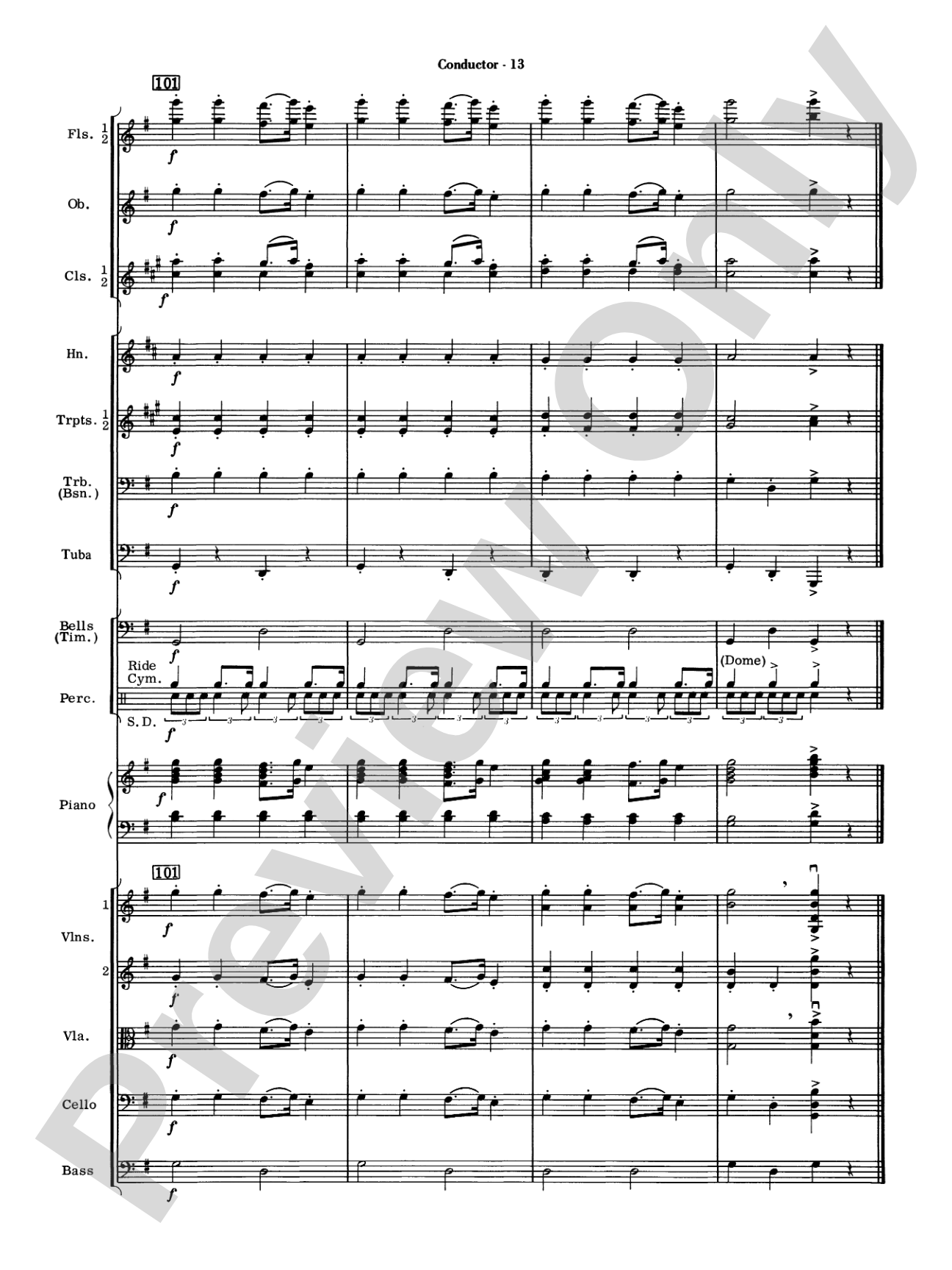 New York, New York, Theme from: String Orchestra Conductor Score & Parts