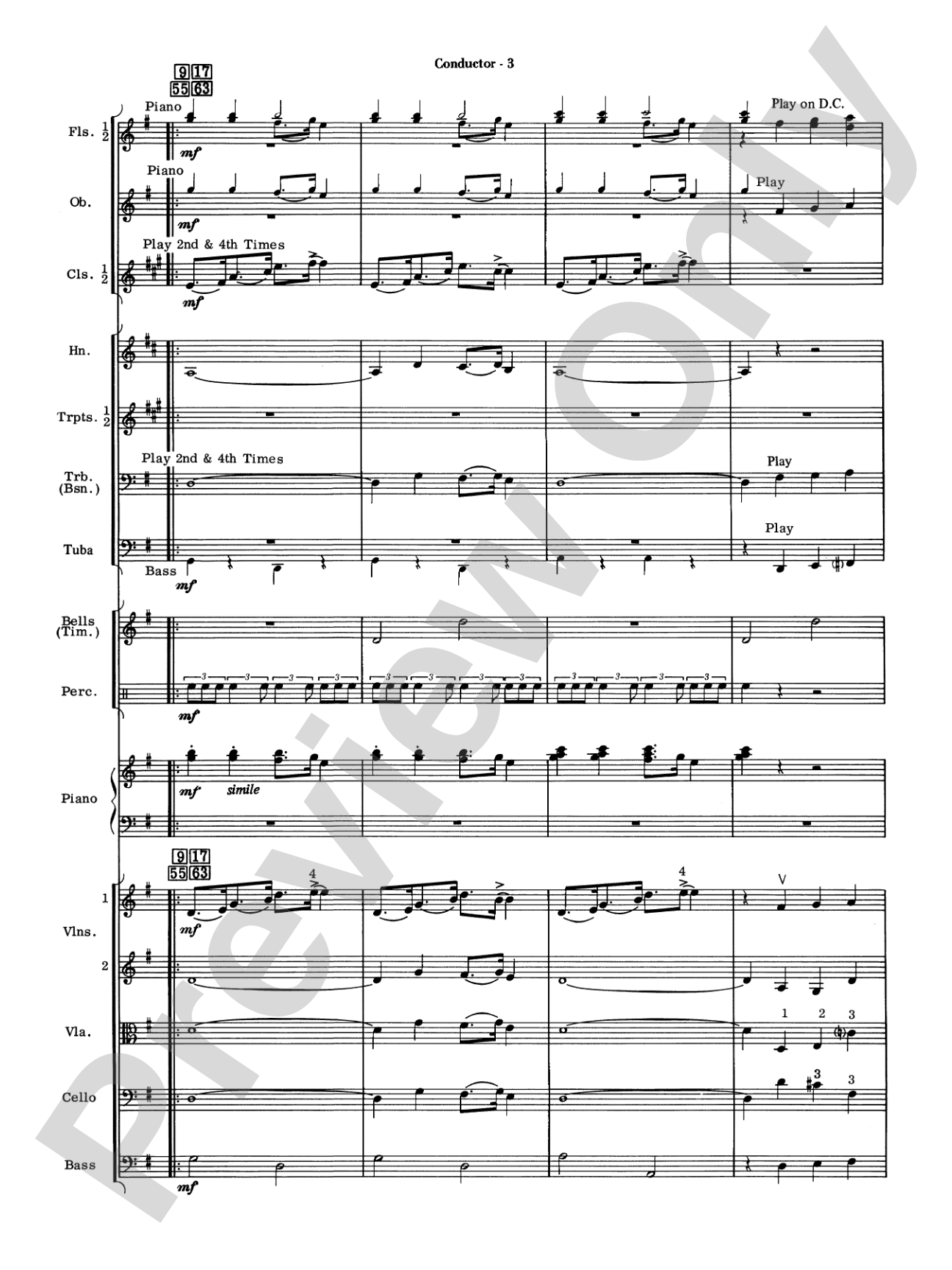 New York, New York, Theme from: String Orchestra Conductor Score & Parts