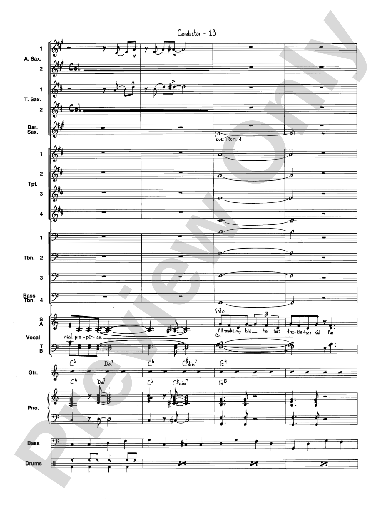 I've Got a Gal in Kalamazoo: Jazz Ensemble Conductor Score & Parts