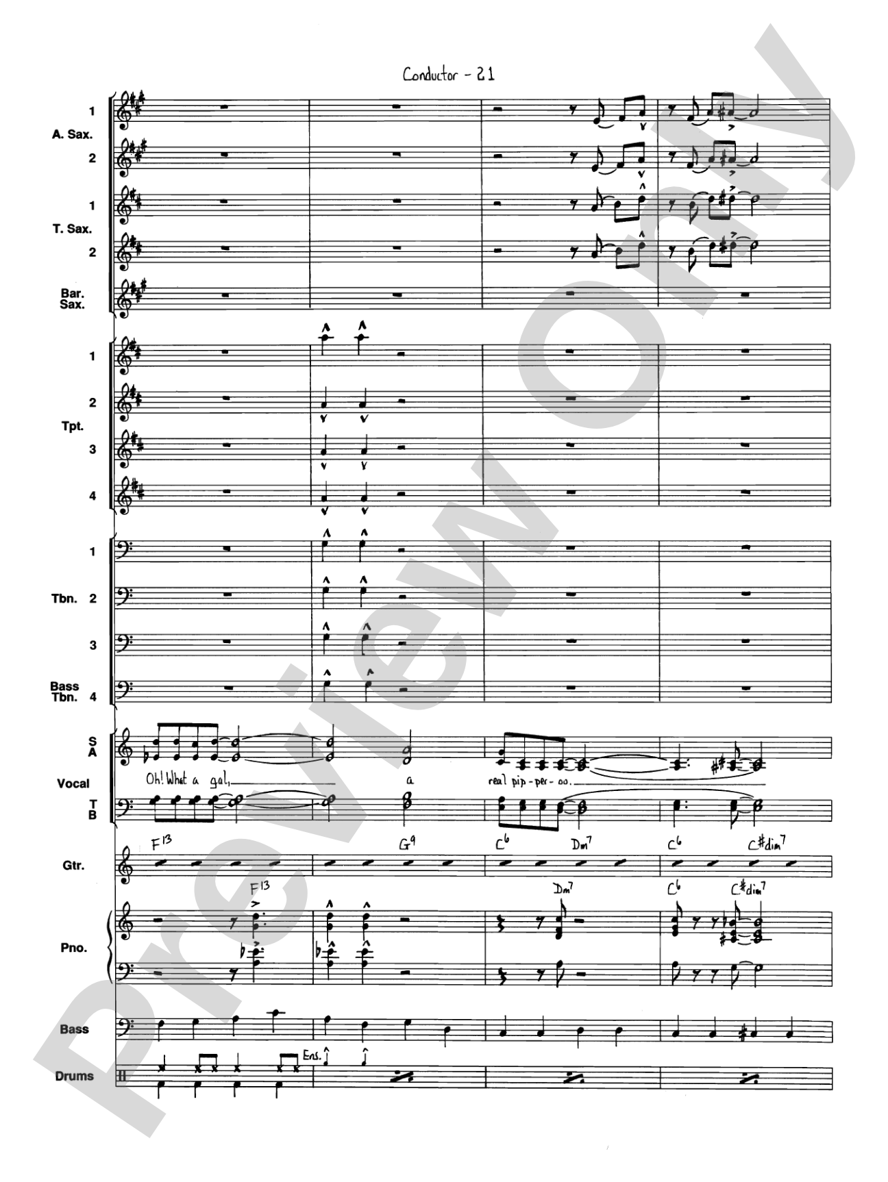 I've Got a Gal in Kalamazoo: Jazz Ensemble Conductor Score & Parts