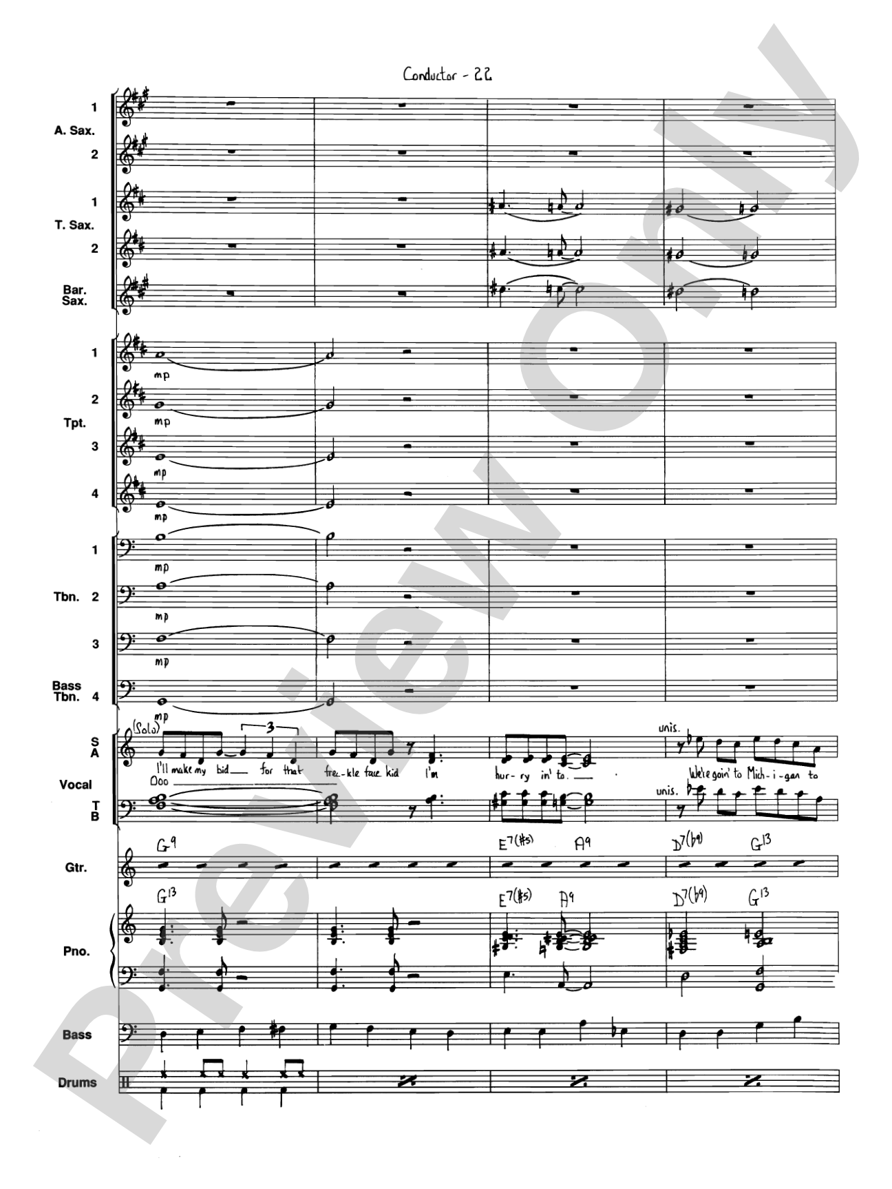 I've Got a Gal in Kalamazoo: Jazz Ensemble Conductor Score & Parts