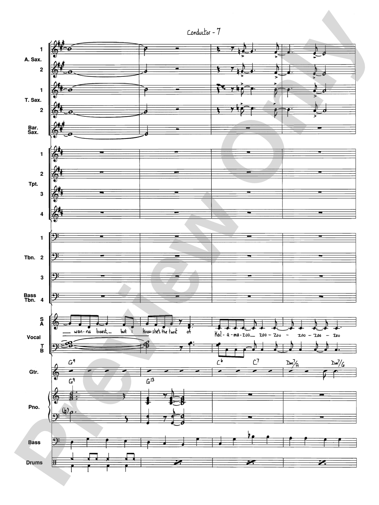 I've Got a Gal in Kalamazoo: Jazz Ensemble Conductor Score & Parts