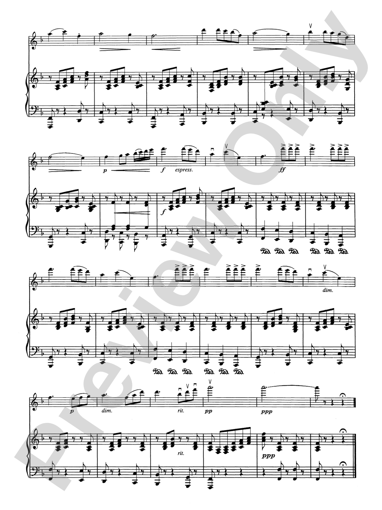 Intermezzo from Cavalleria Rusticana: String Orchestra or Violin Groups with Piano