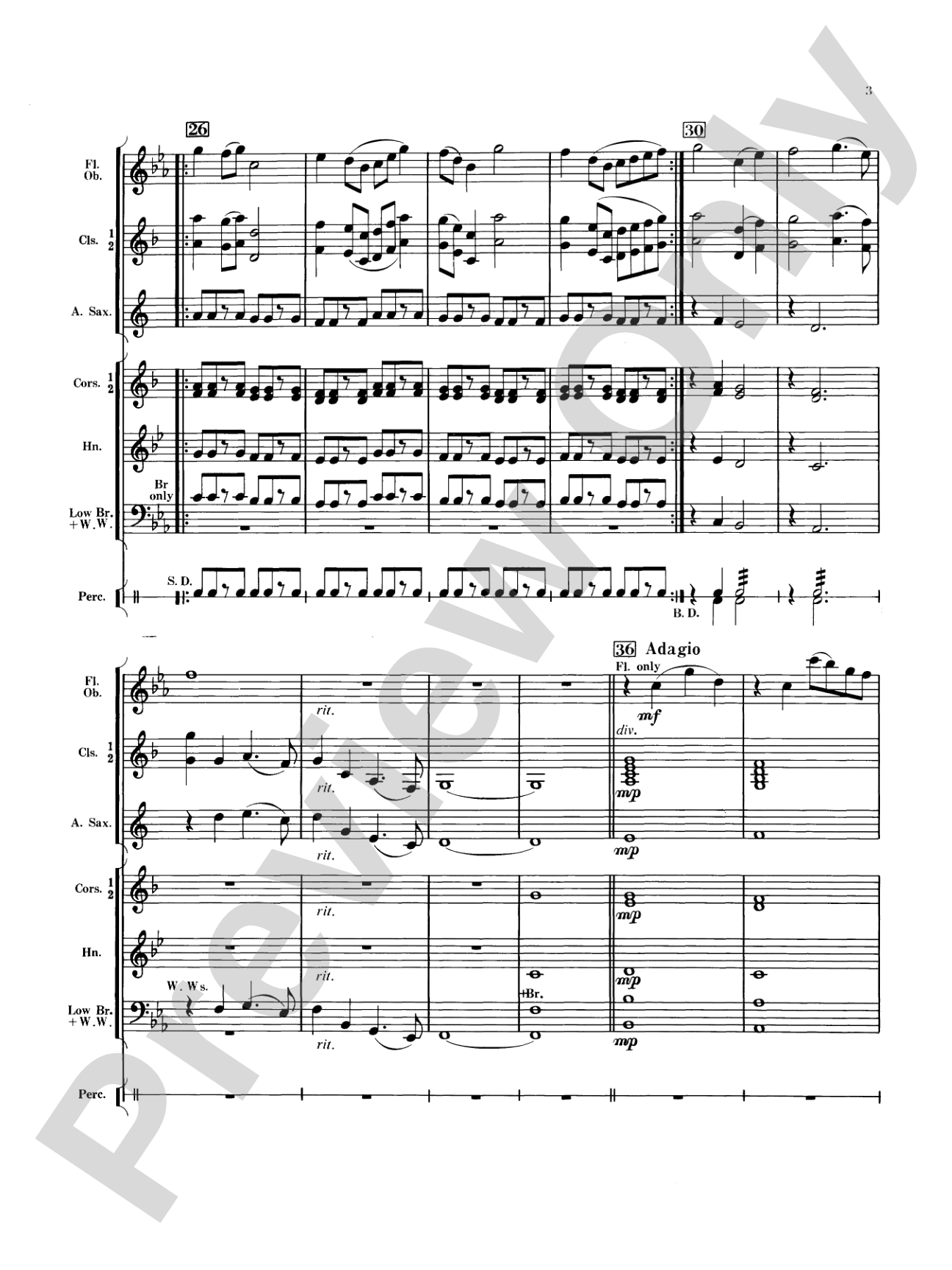 Modal Overture: Concert Band Conductor Score & Parts