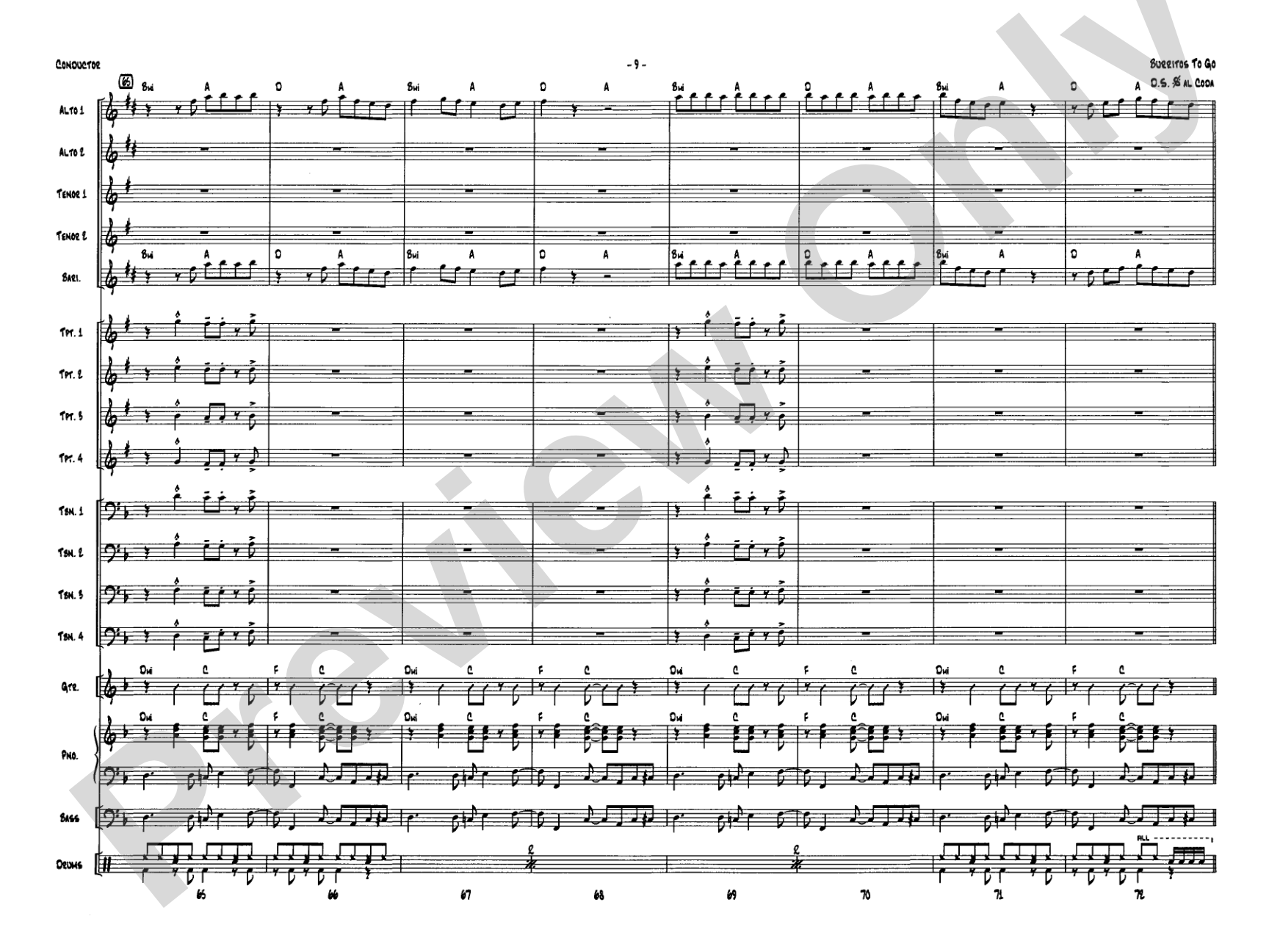 Burritos to Go: Score