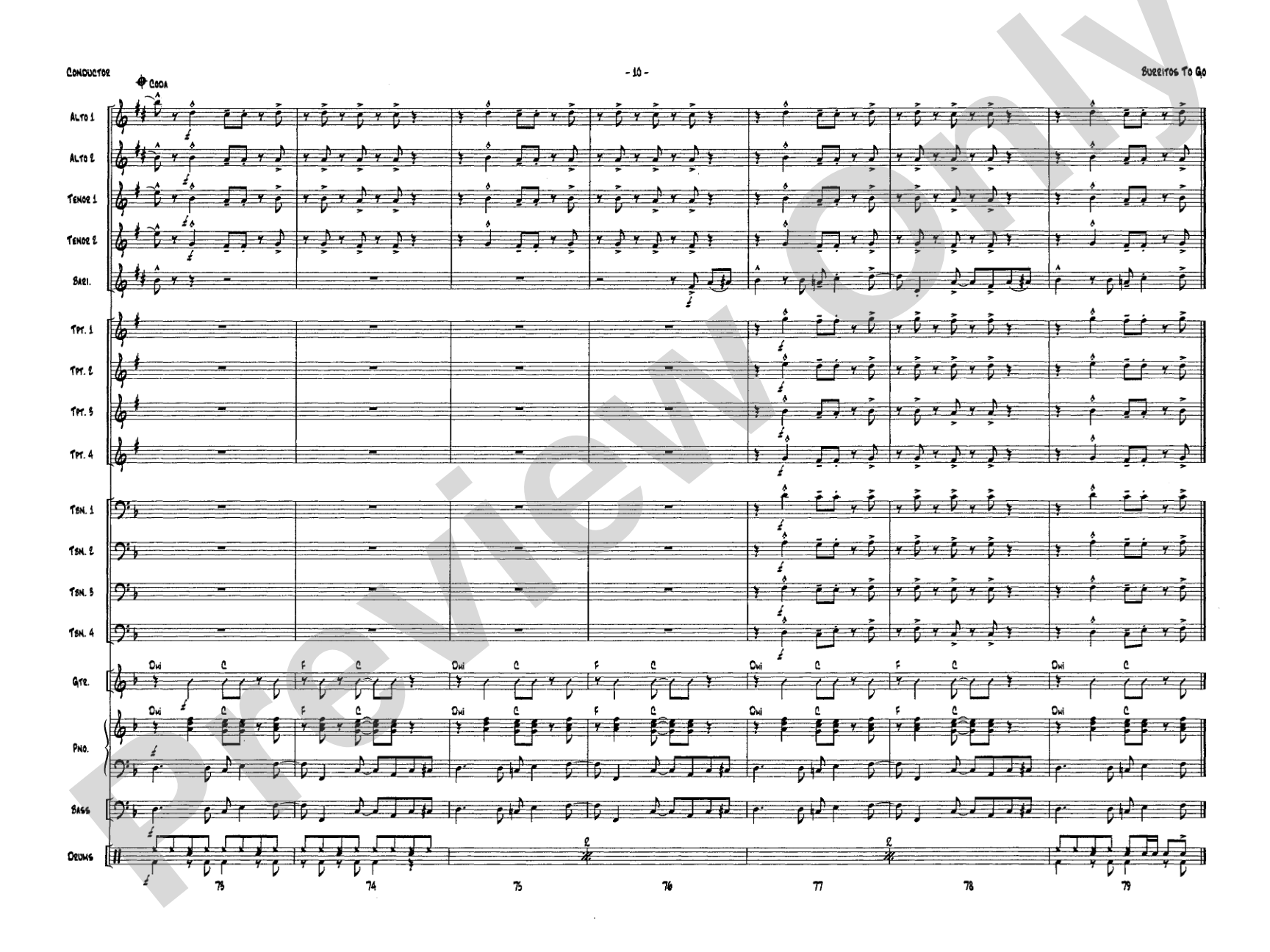 Burritos to Go: Score