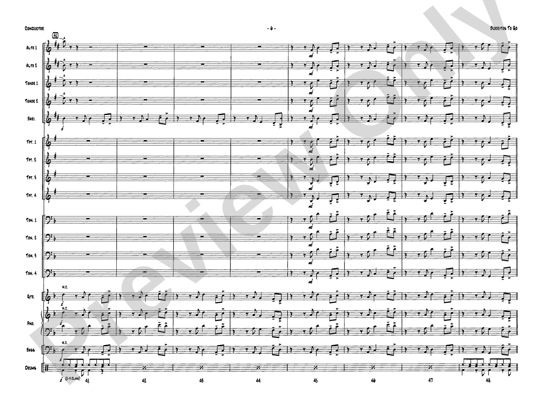 Burritos to Go: Score