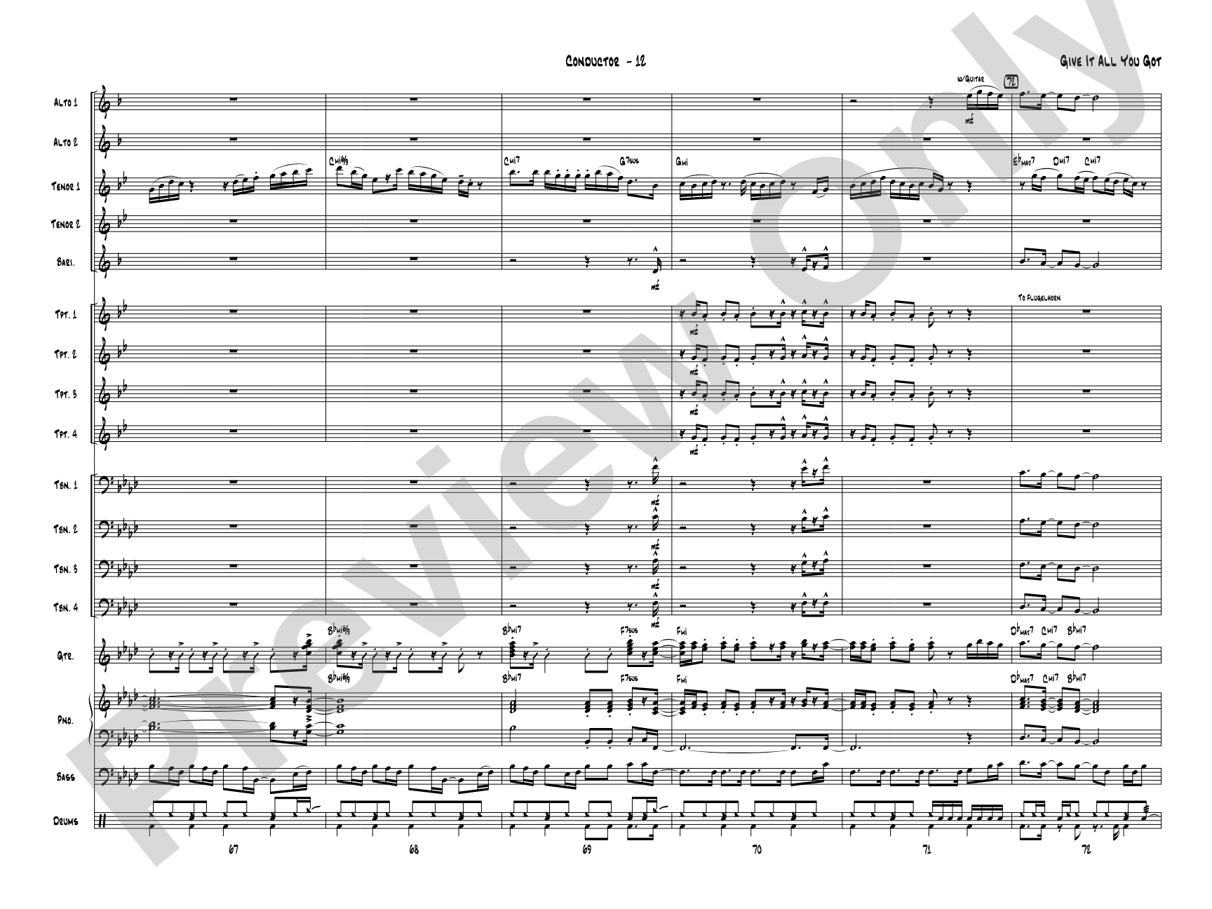 Give It All You Got: Jazz Ensemble Conductor Score & Parts