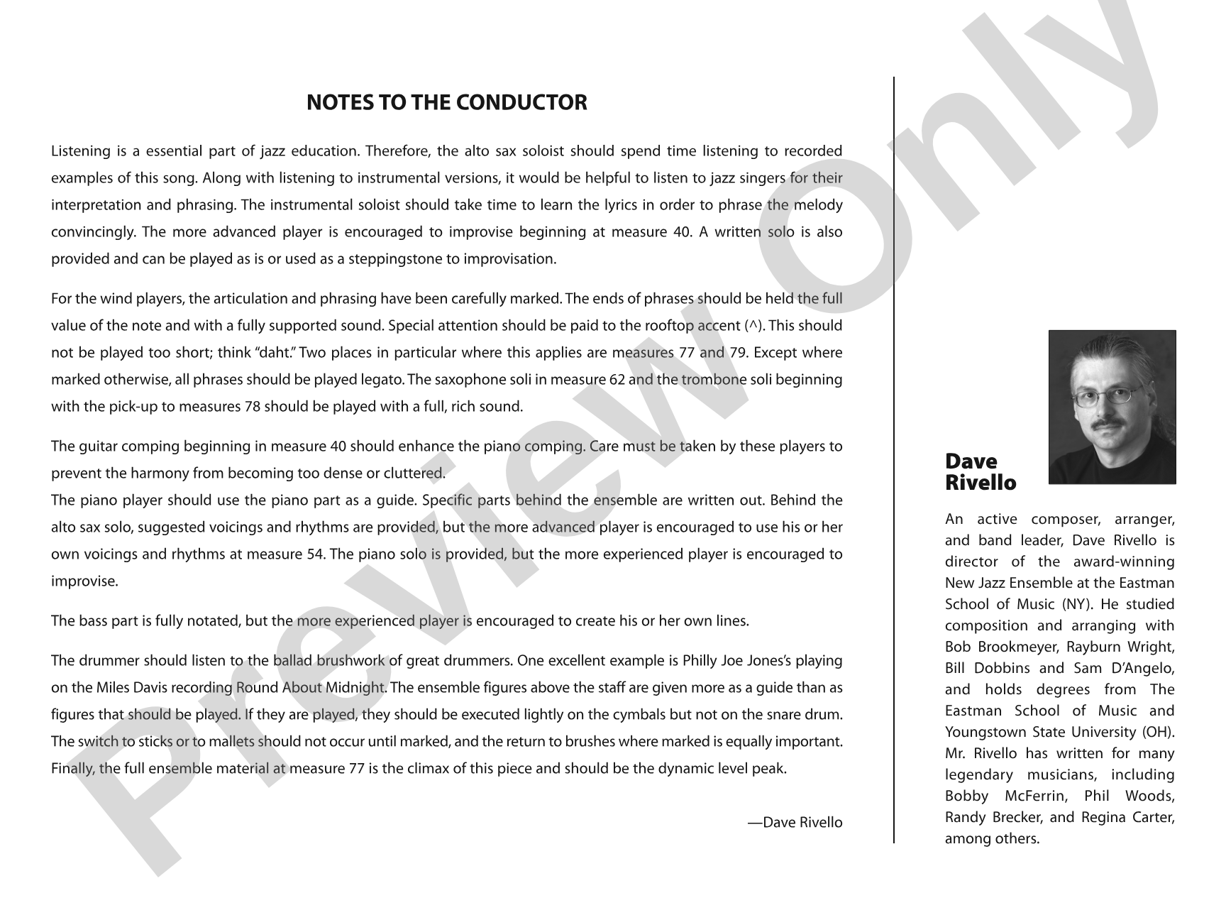 My Foolish Heart: Jazz Ensemble Conductor Score & Parts