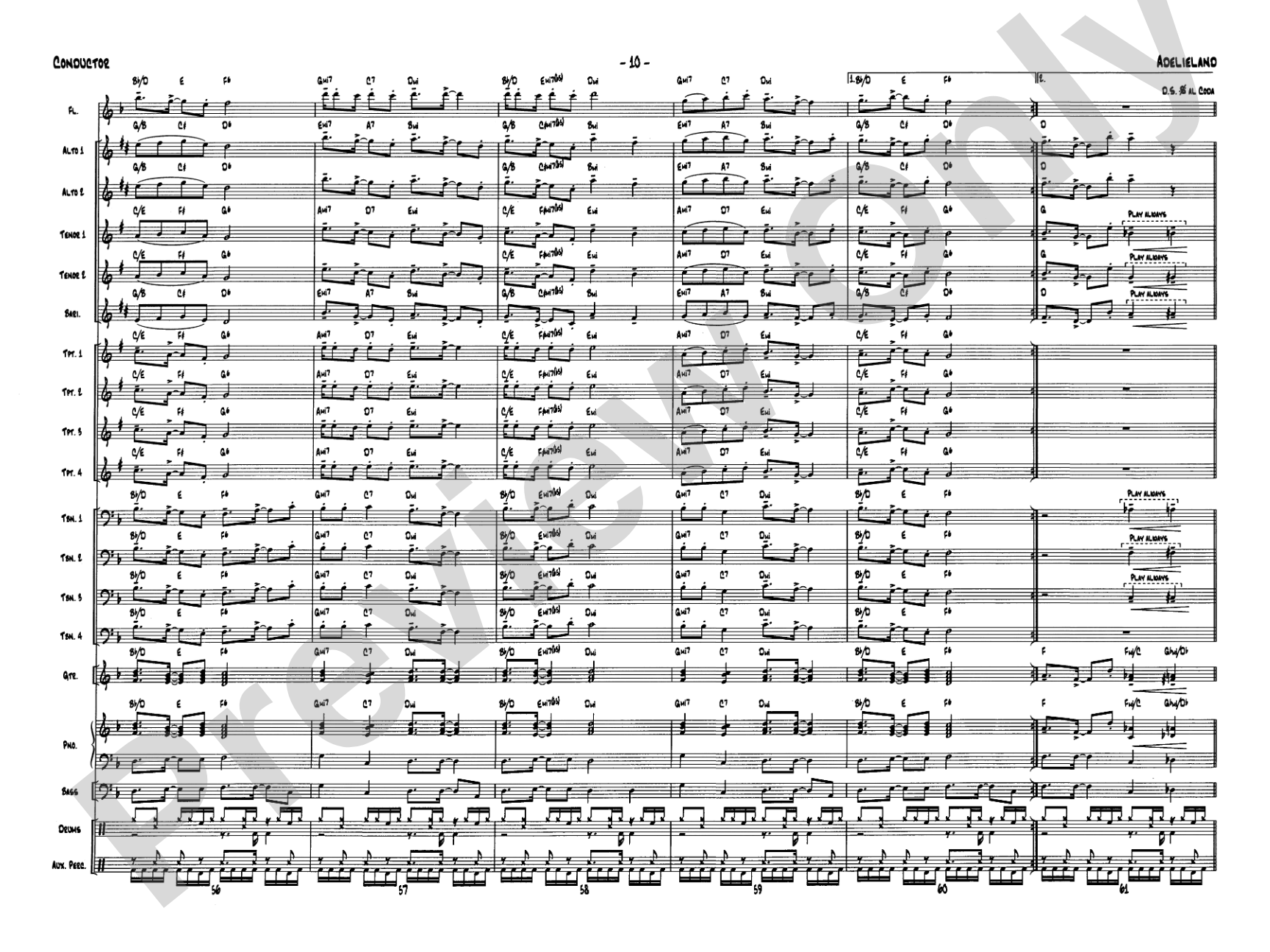Adelieland (from Happy Feet): Jazz Ensemble Conductor Score & Parts