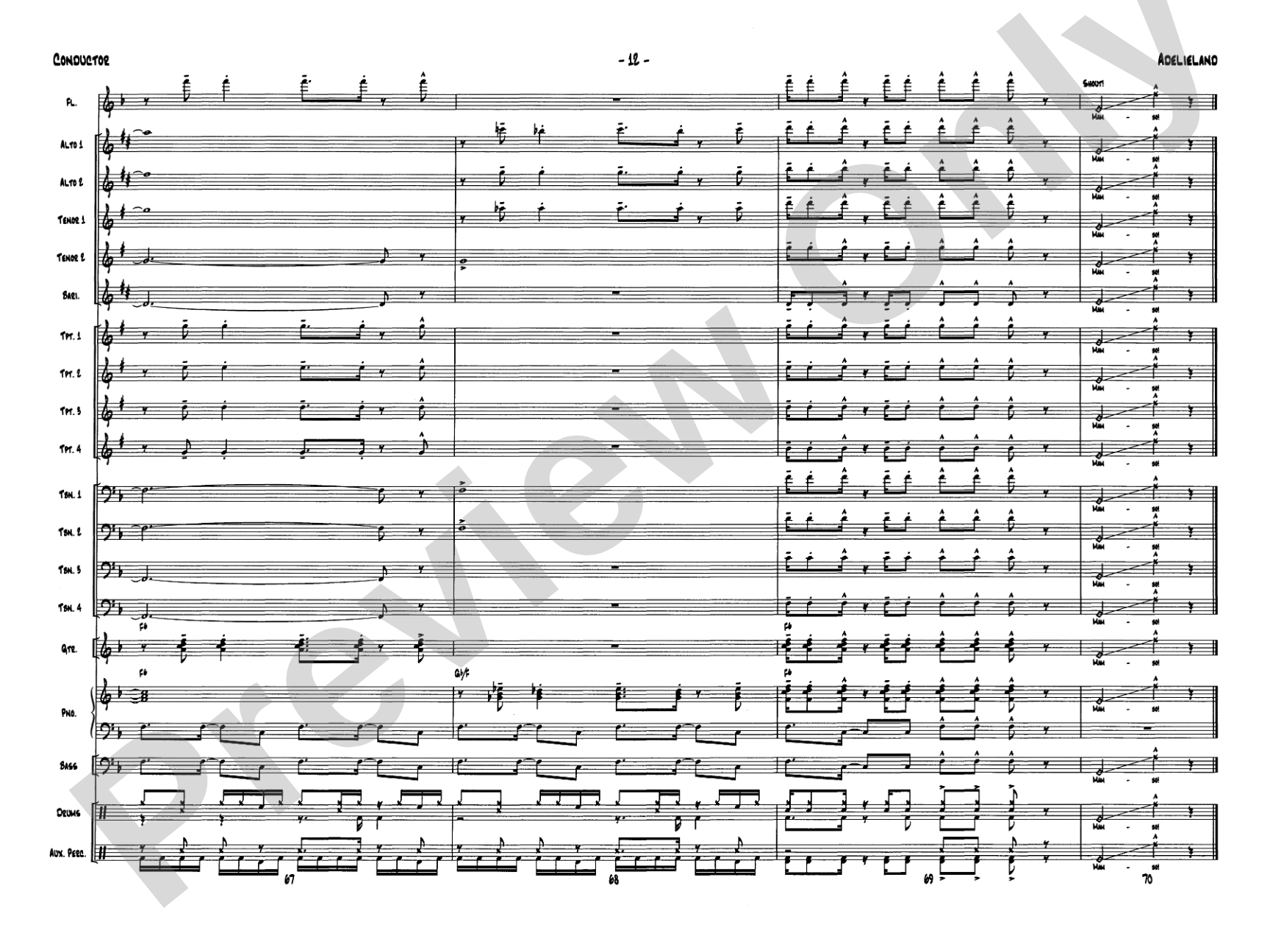 Adelieland (from Happy Feet): Jazz Ensemble Conductor Score & Parts