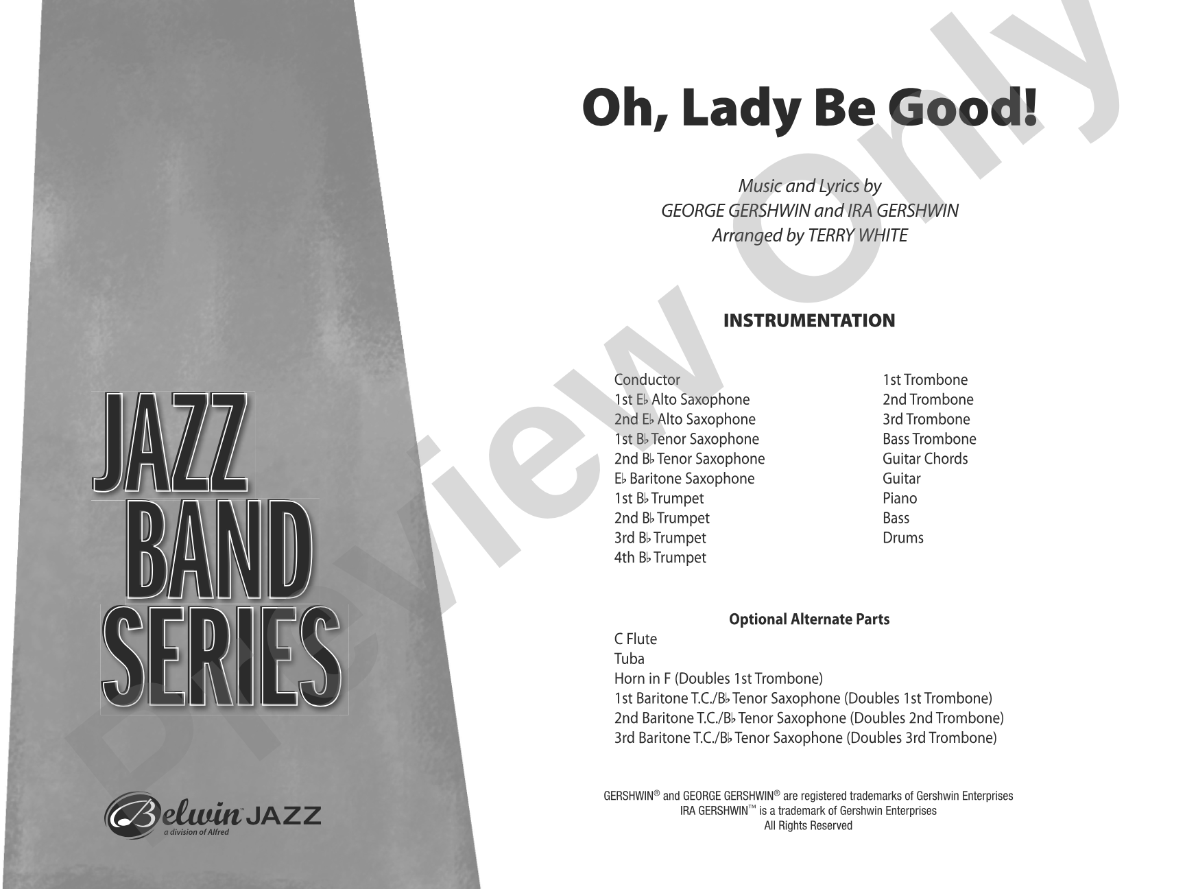 Oh, Lady Be Good!: Jazz Ensemble Conductor Score & Parts
