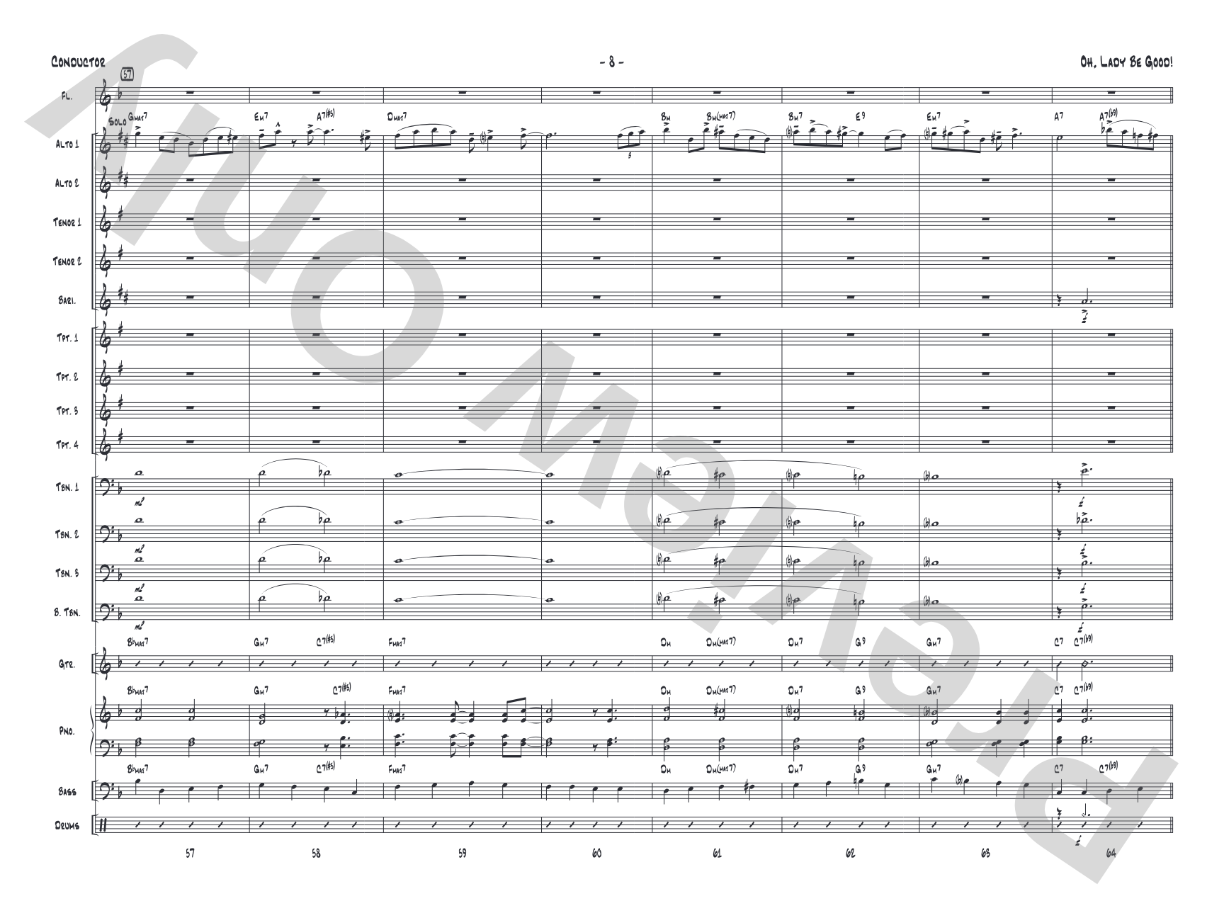 Oh, Lady Be Good!: Jazz Ensemble Conductor Score & Parts