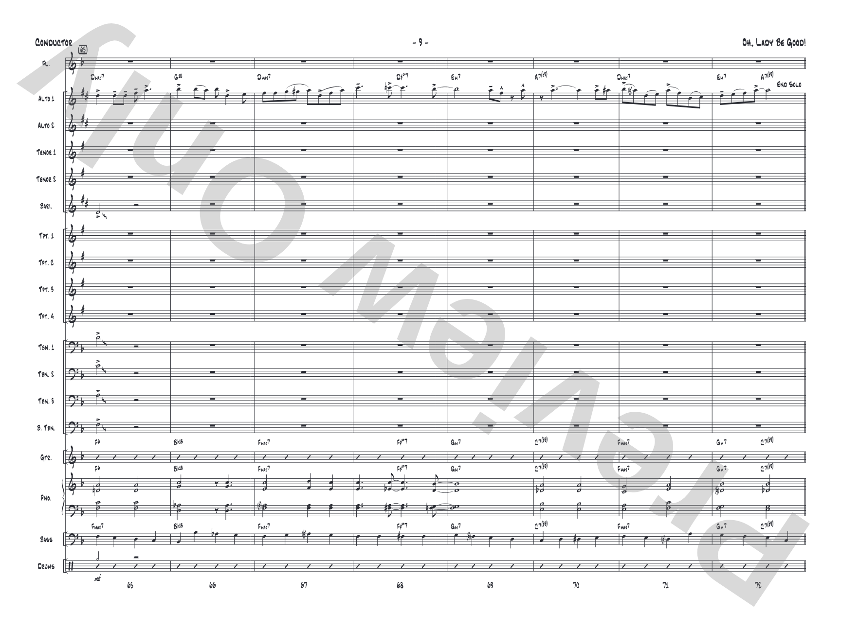 Oh, Lady Be Good!: Jazz Ensemble Conductor Score & Parts