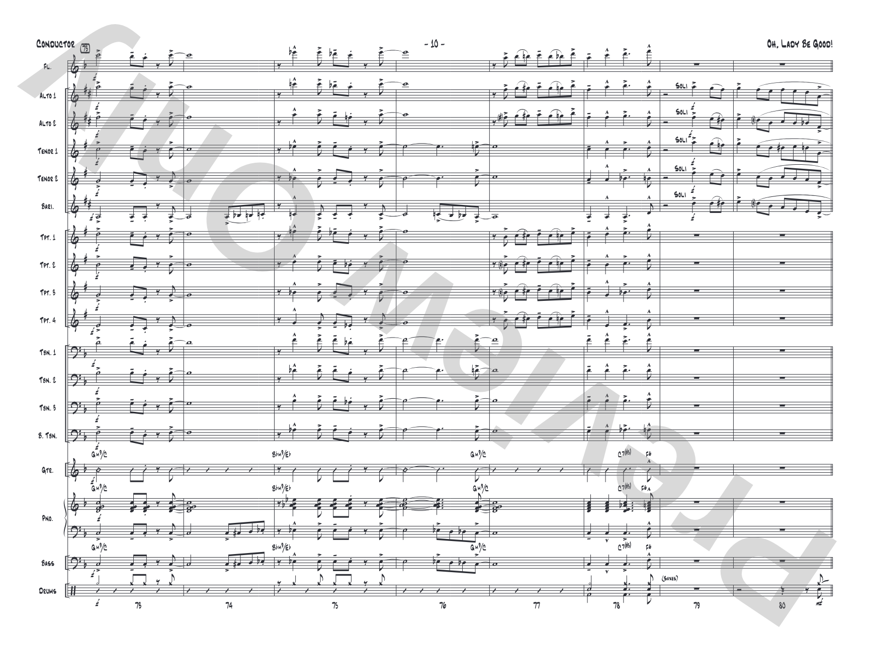 Oh, Lady Be Good!: Jazz Ensemble Conductor Score & Parts