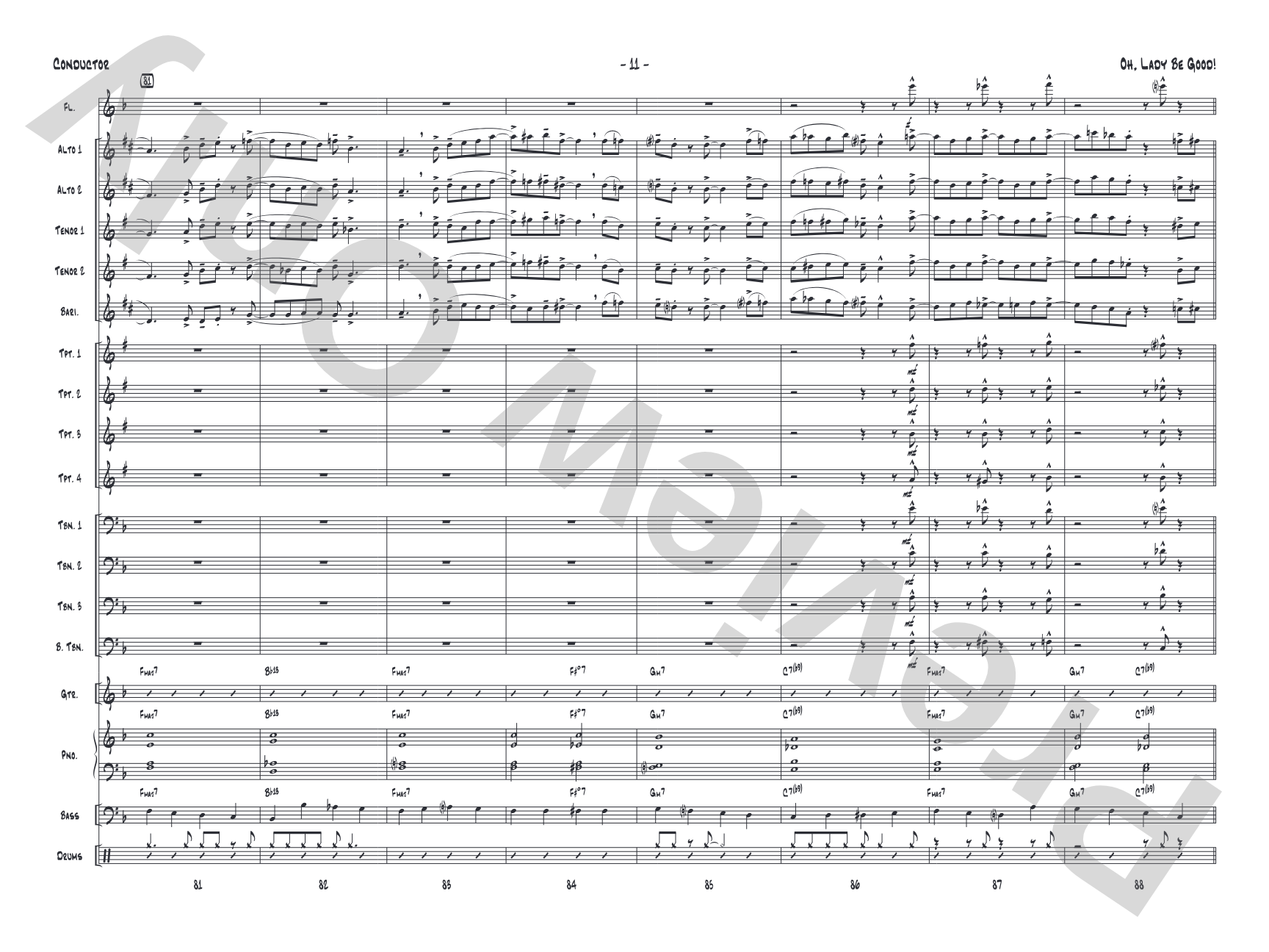 Oh, Lady Be Good!: Jazz Ensemble Conductor Score & Parts
