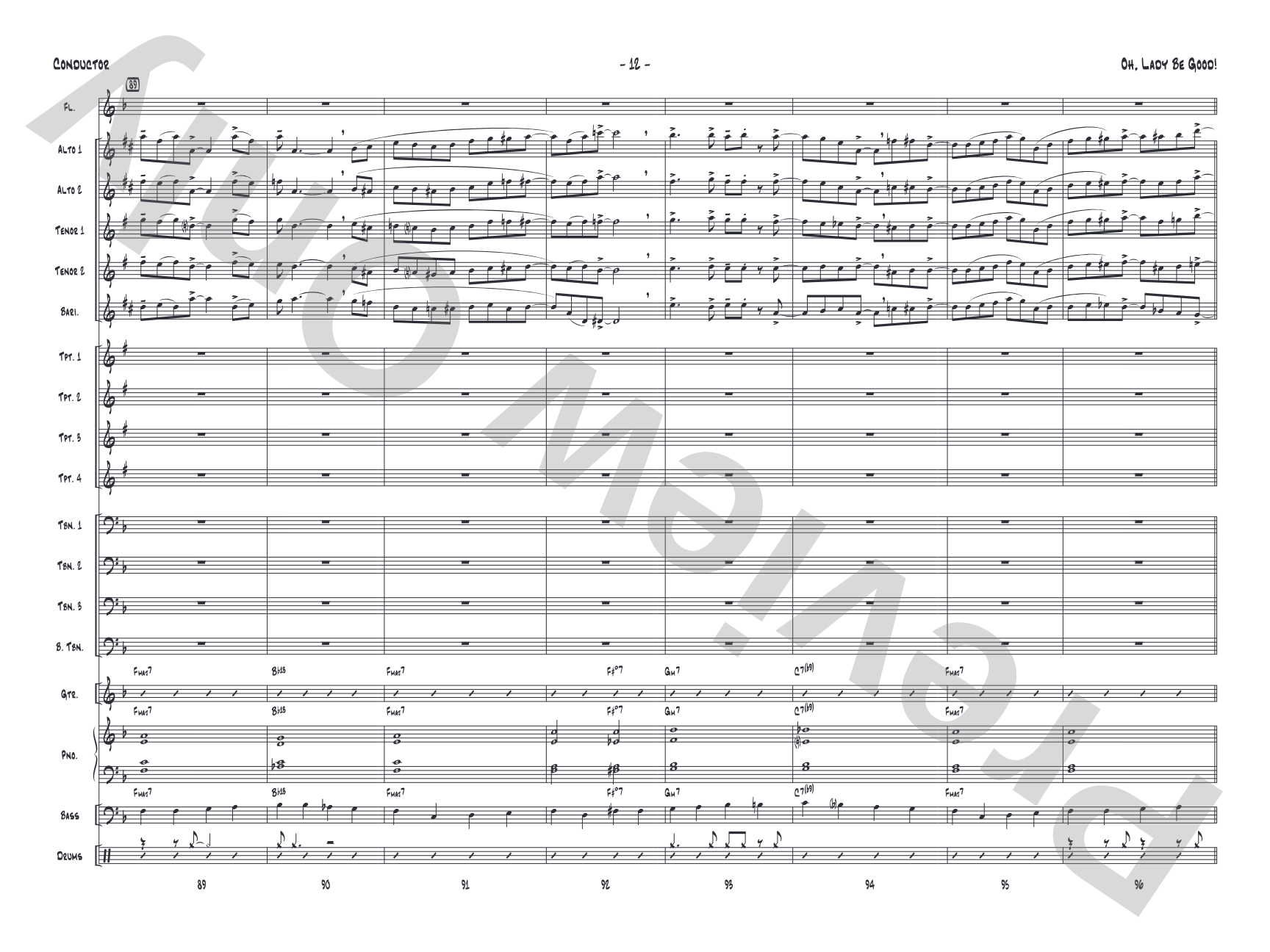 Oh, Lady Be Good!: Jazz Ensemble Conductor Score & Parts