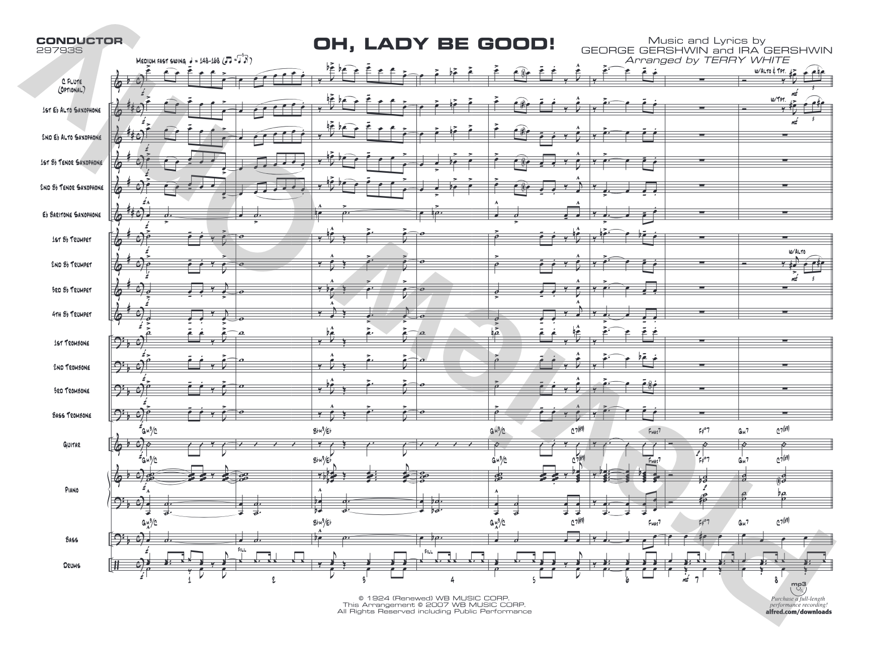 Oh, Lady Be Good!: Jazz Ensemble Conductor Score & Parts