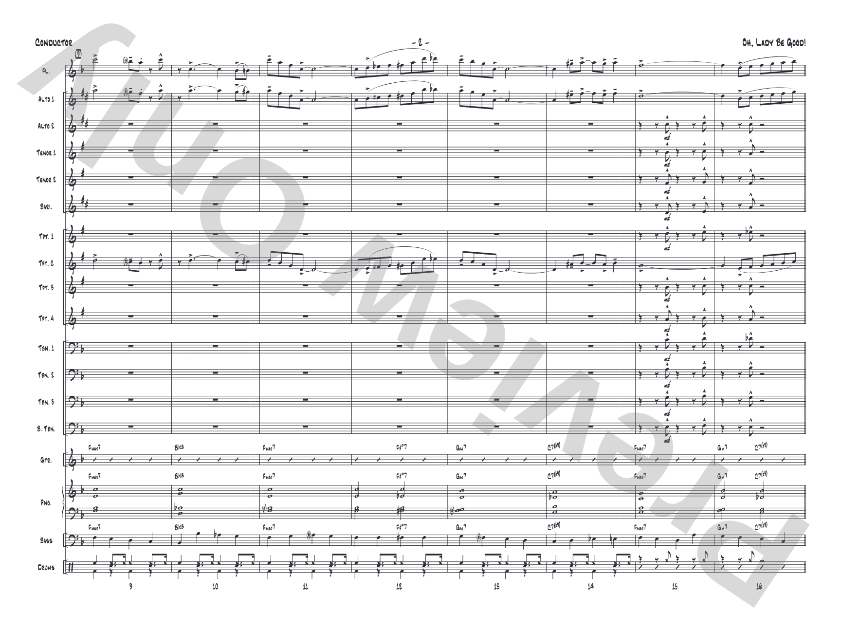 Oh, Lady Be Good!: Jazz Ensemble Conductor Score & Parts