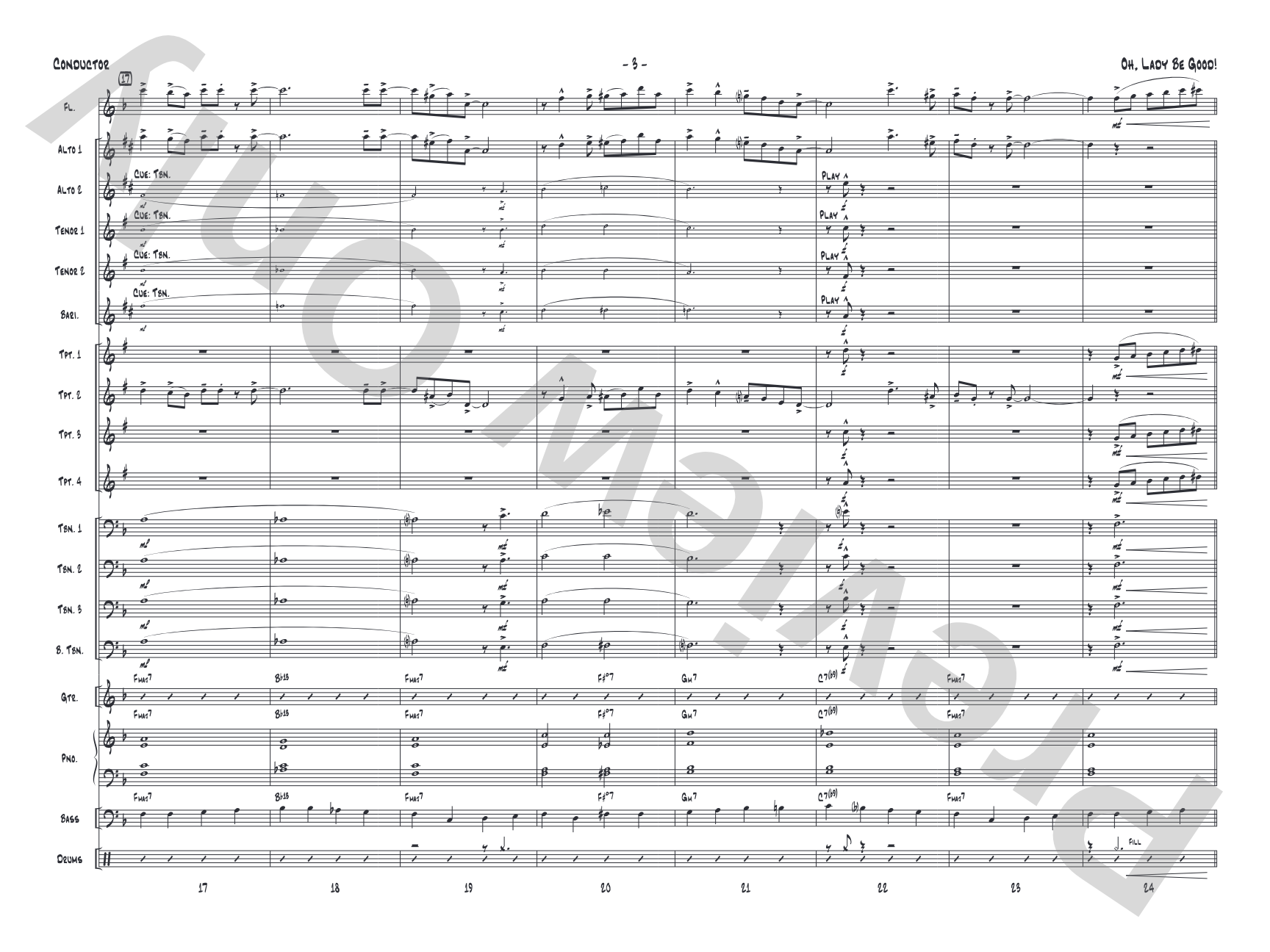 Oh, Lady Be Good!: Jazz Ensemble Conductor Score & Parts