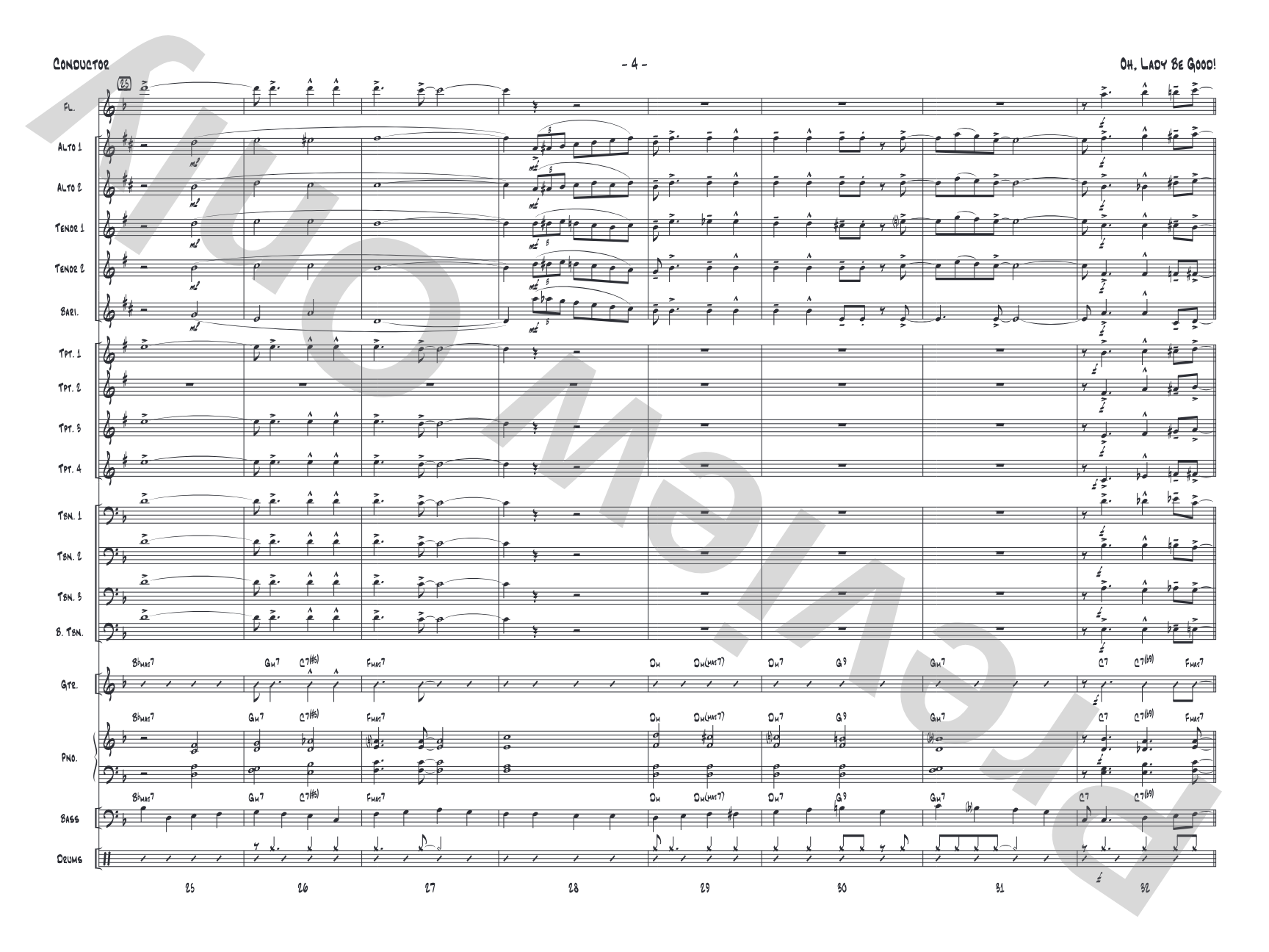 Oh, Lady Be Good!: Jazz Ensemble Conductor Score & Parts