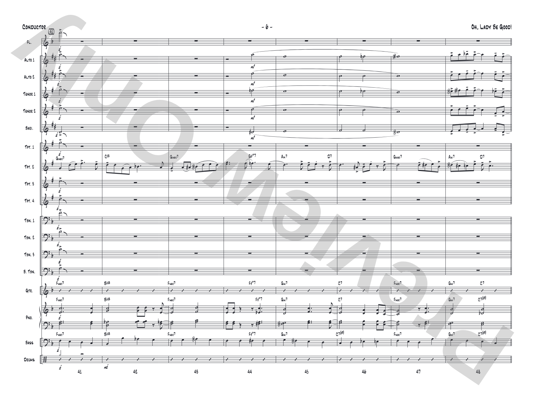 Oh, Lady Be Good!: Jazz Ensemble Conductor Score & Parts