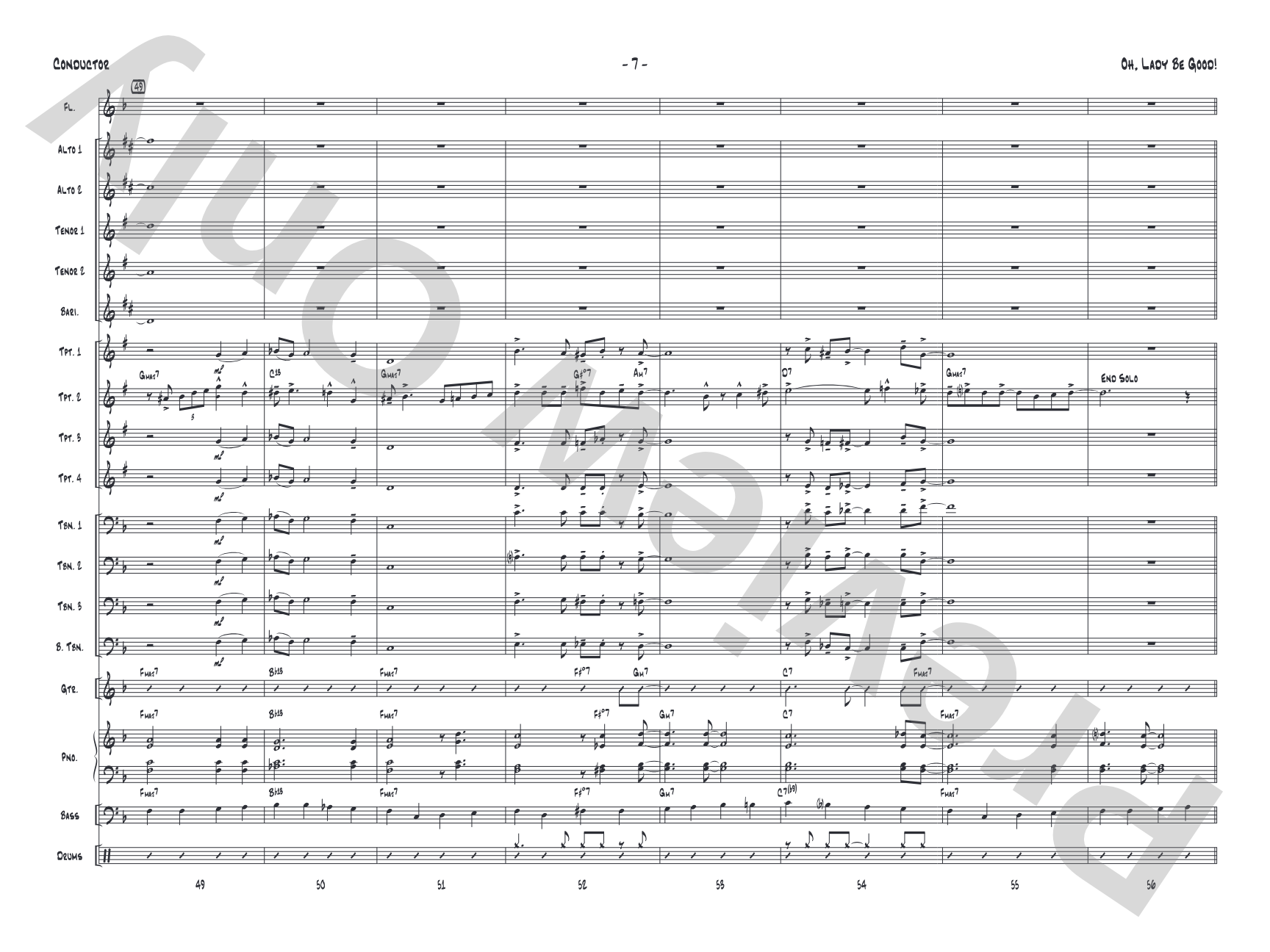 Oh, Lady Be Good!: Jazz Ensemble Conductor Score & Parts