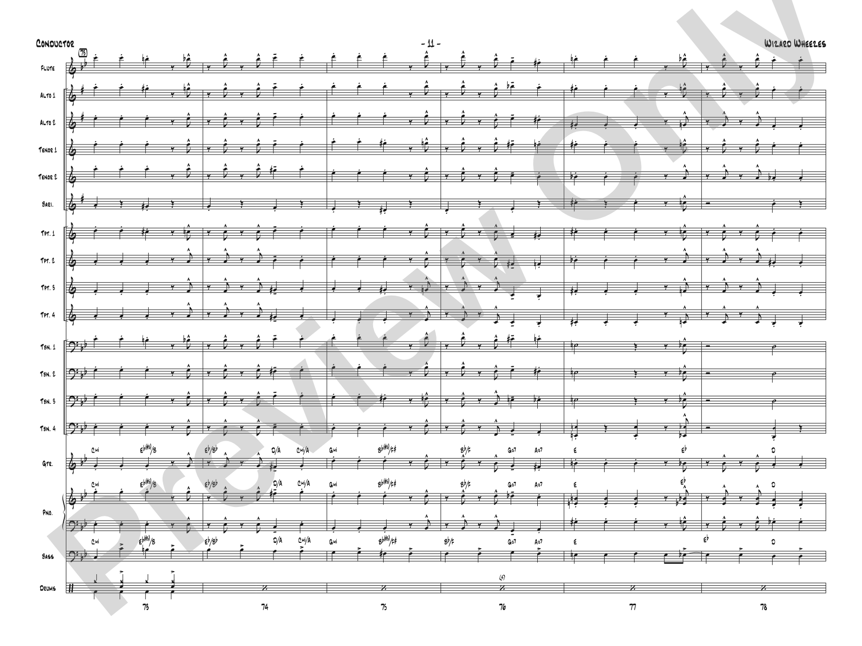 Wizard Wheezes (from Harry Potter and the Half-Blood Prince): Jazz Ensemble Conductor Score & Parts
