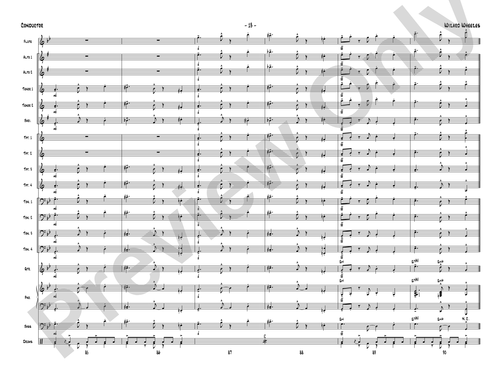Wizard Wheezes (from Harry Potter and the Half-Blood Prince): Jazz Ensemble Conductor Score & Parts