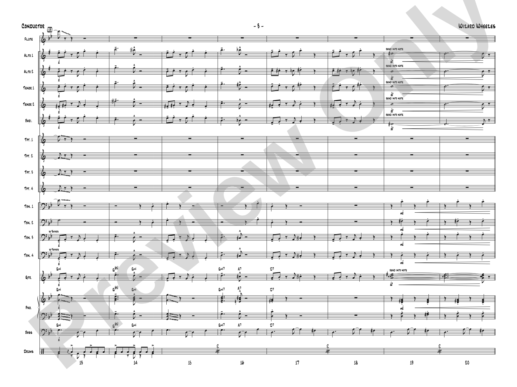 Wizard Wheezes (from Harry Potter and the Half-Blood Prince): Jazz Ensemble Conductor Score & Parts
