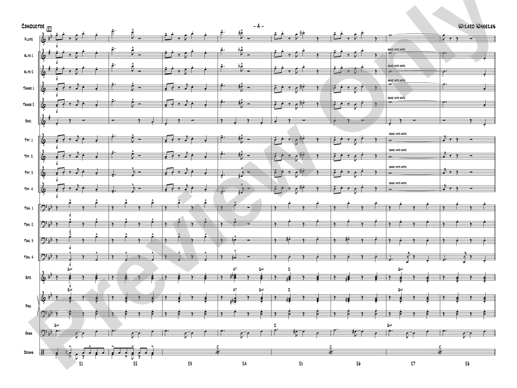 Wizard Wheezes (from Harry Potter and the Half-Blood Prince): Jazz Ensemble Conductor Score & Parts