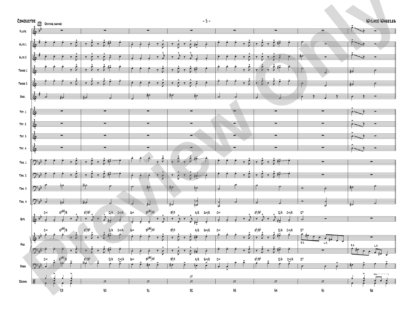 Wizard Wheezes (from Harry Potter and the Half-Blood Prince): Jazz Ensemble Conductor Score & Parts