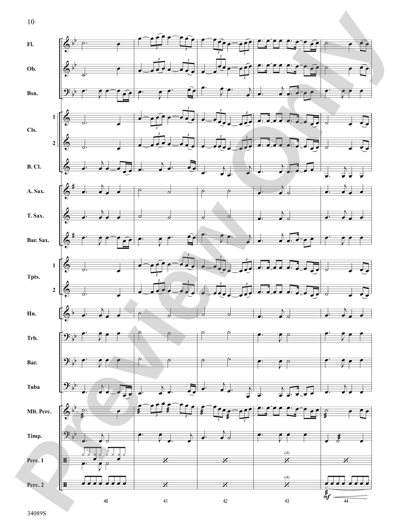 One Moment in Time: Score