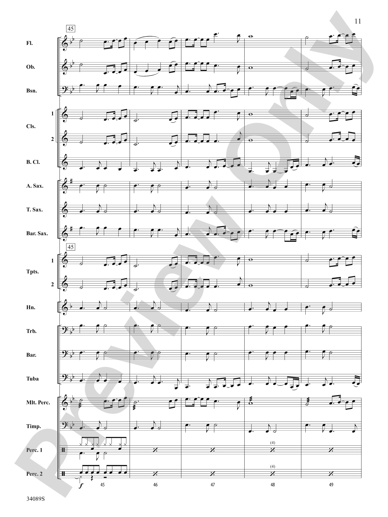 One Moment in Time: Score