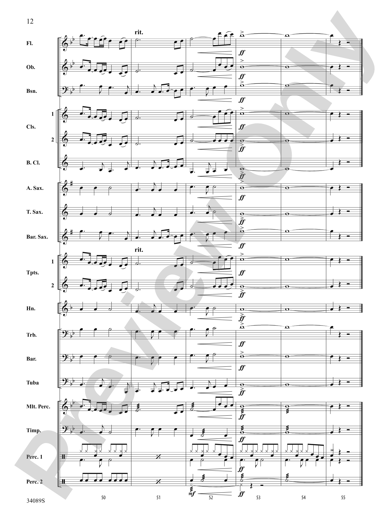 One Moment in Time: Score