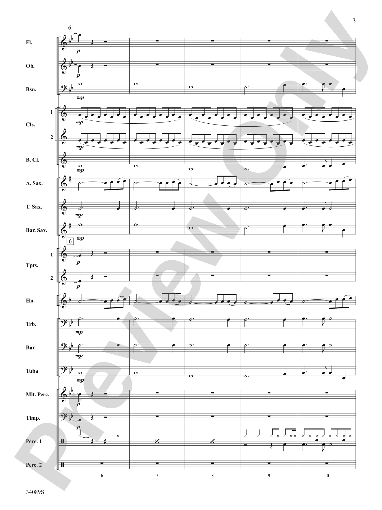 One Moment in Time: Score