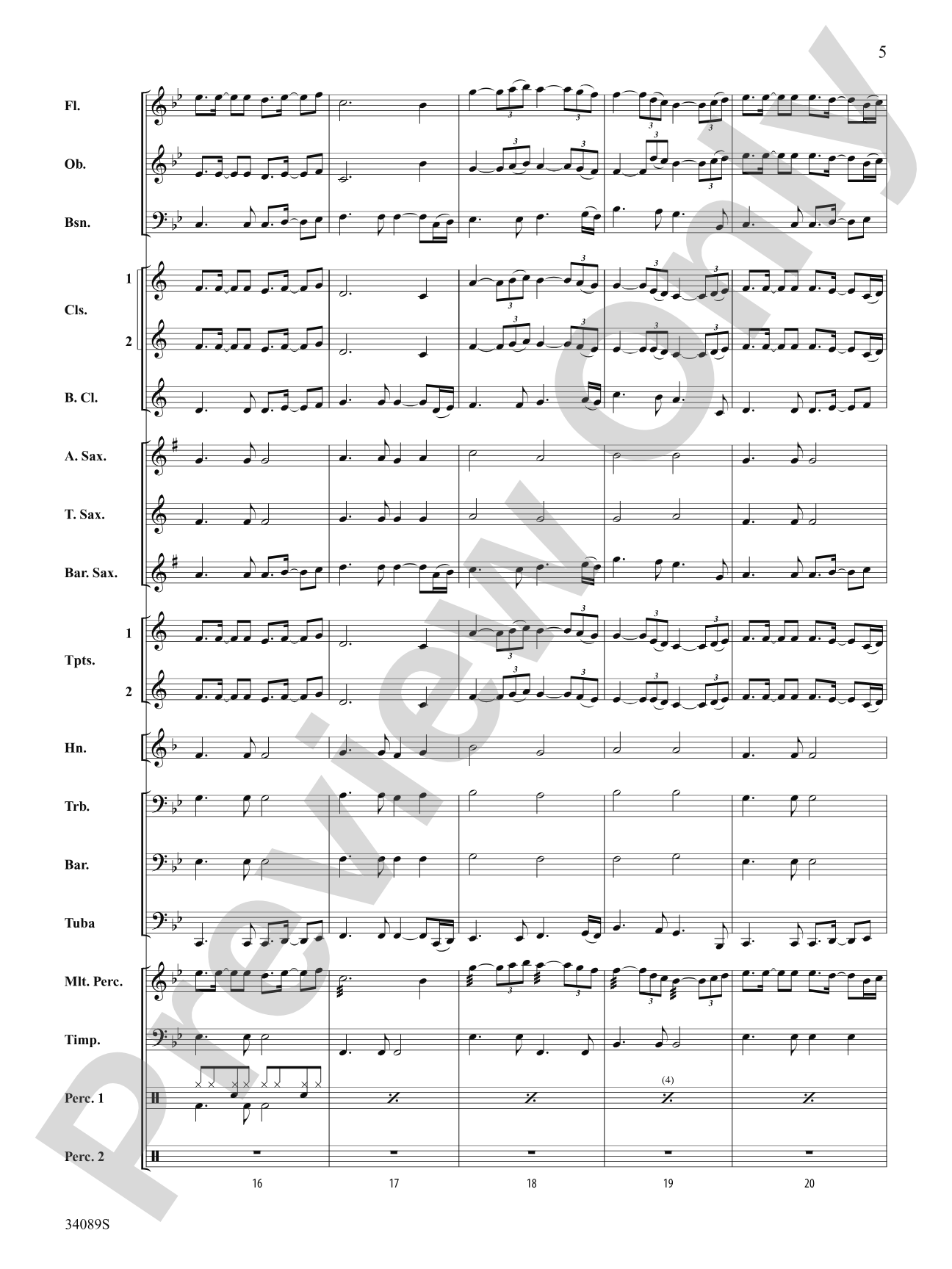 One Moment in Time: Score