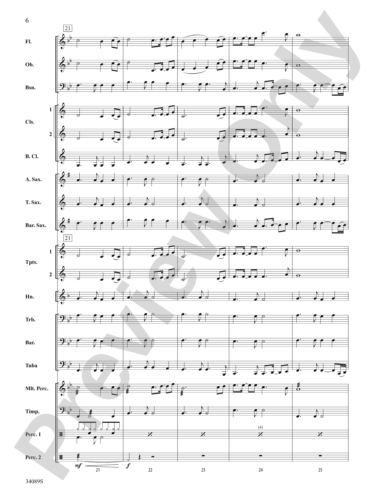 One Moment in Time: Score