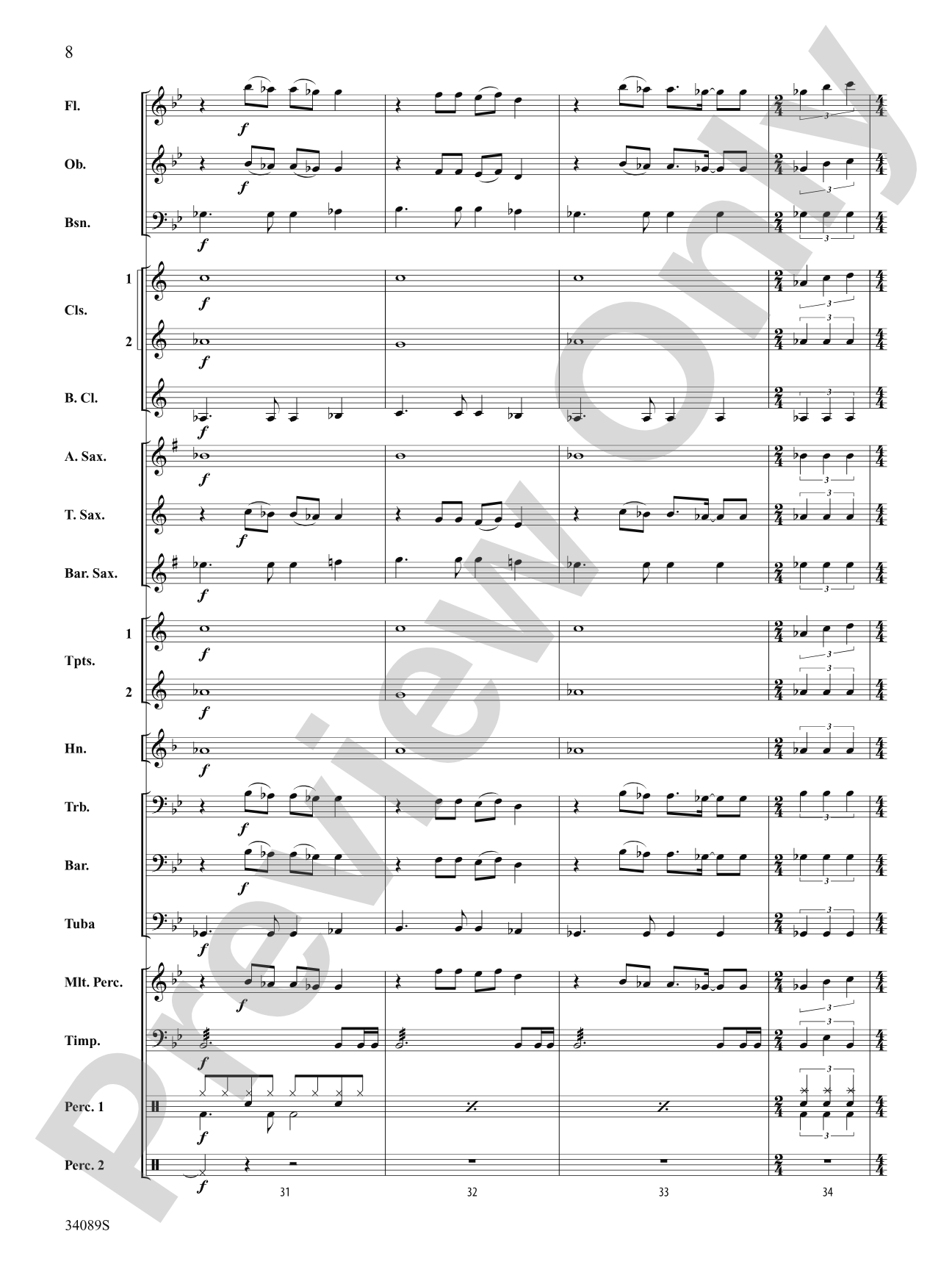 One Moment in Time: Score