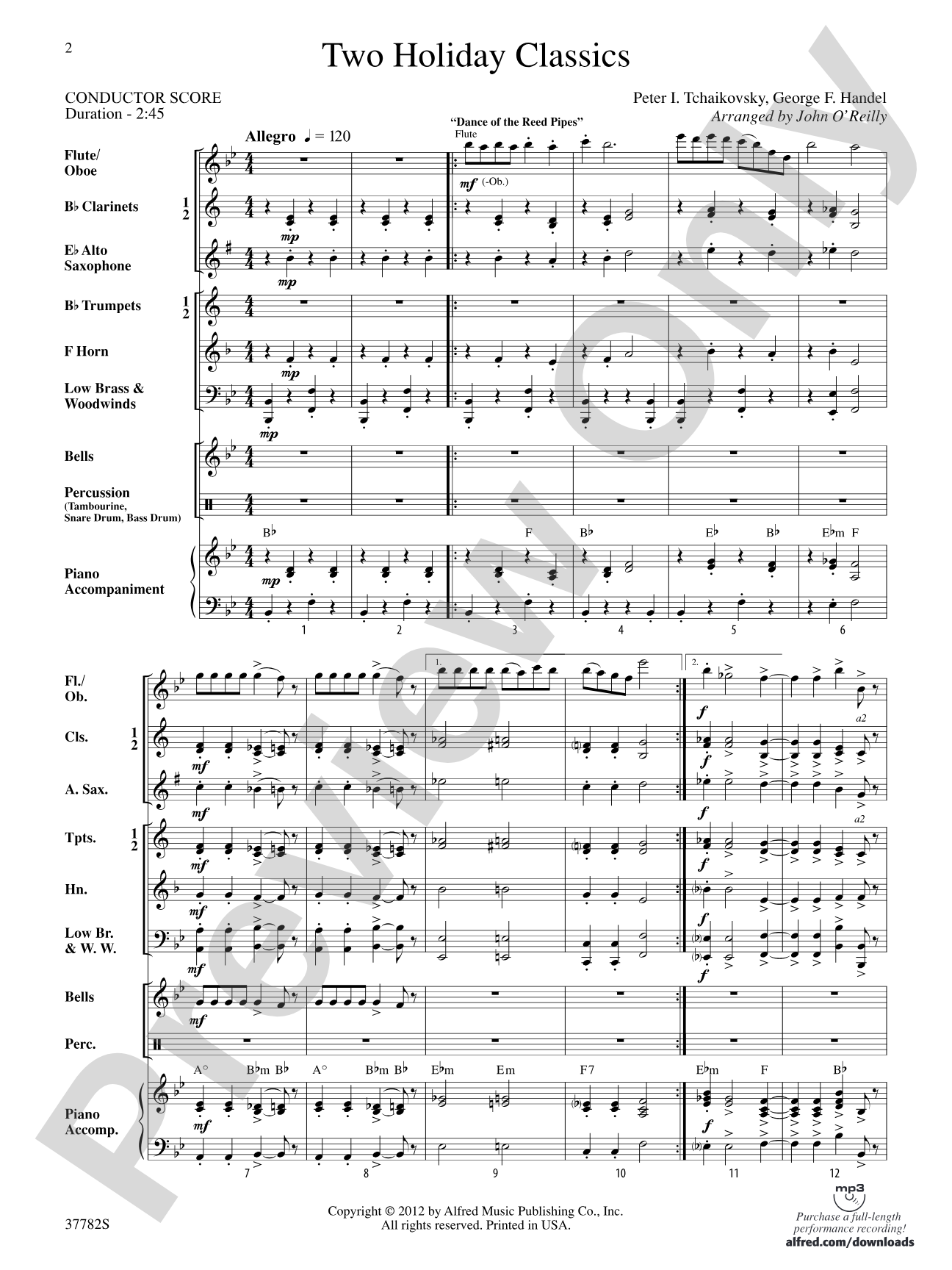 Two Holiday Classics: Concert Band Conductor Score & Parts