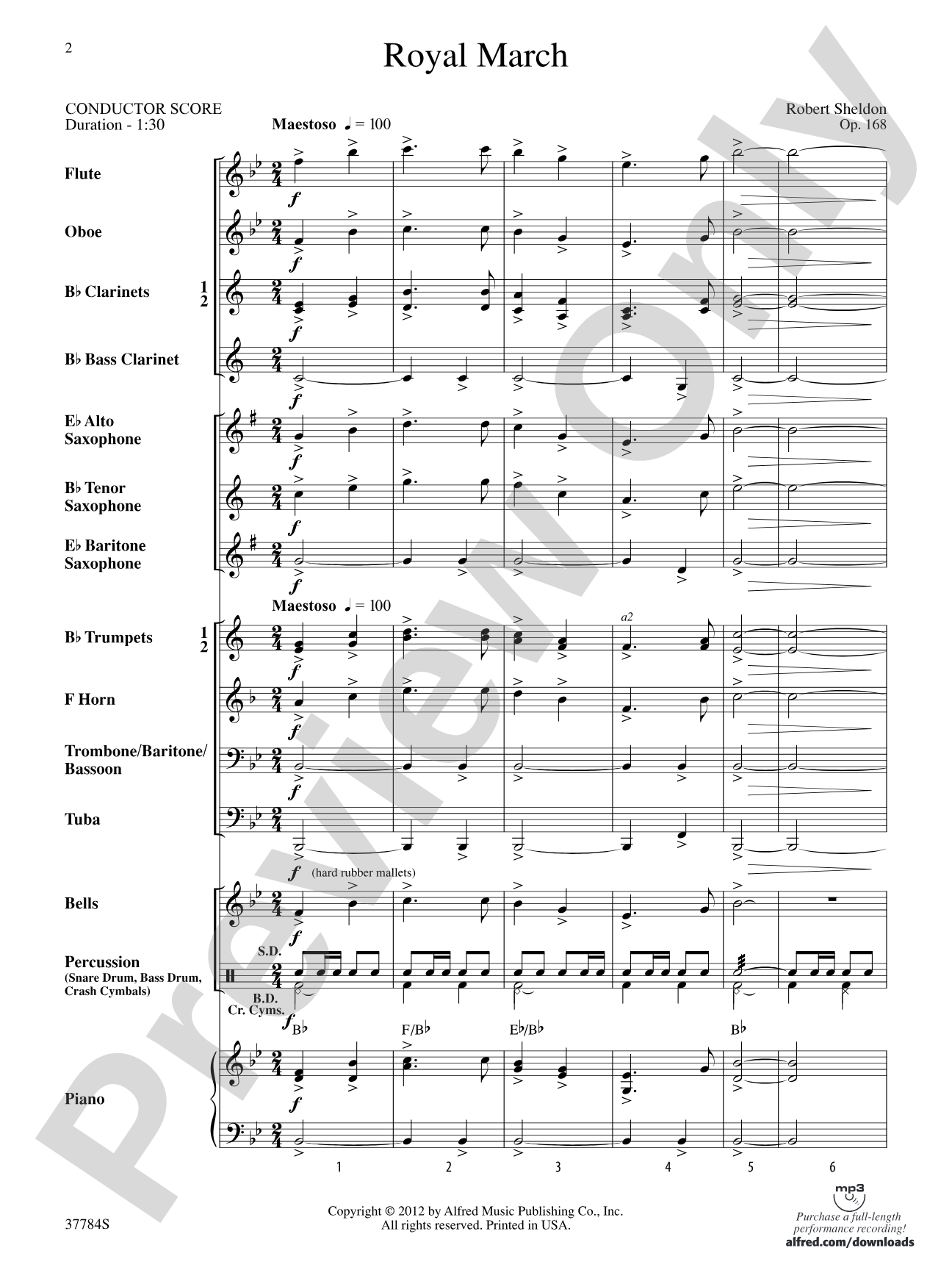 Royal March: Concert Band Conductor Score & Parts