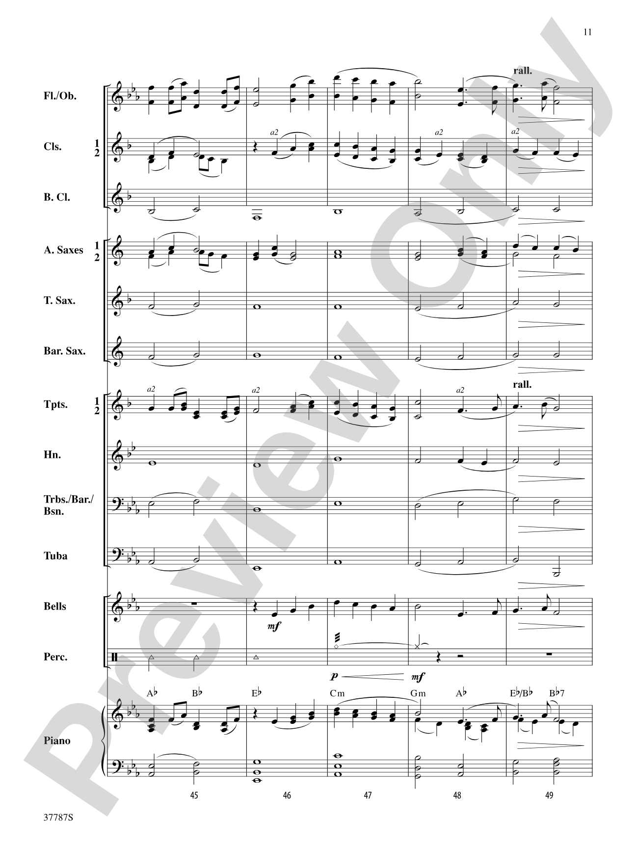 An Austrian Carol: Concert Band Conductor Score & Parts