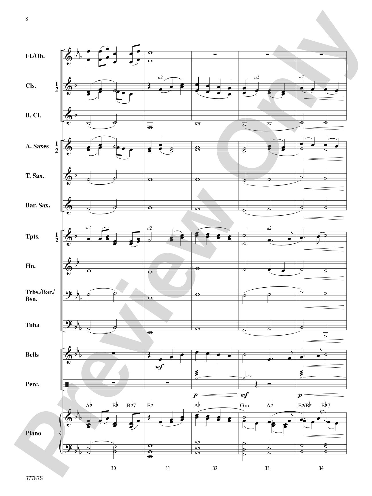 An Austrian Carol: Concert Band Conductor Score & Parts