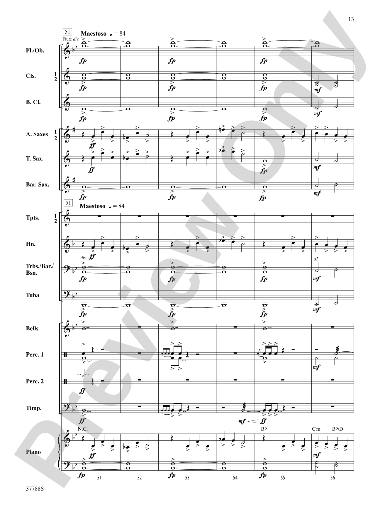 Of Distant Peaks: Concert Band Conductor Score & Parts