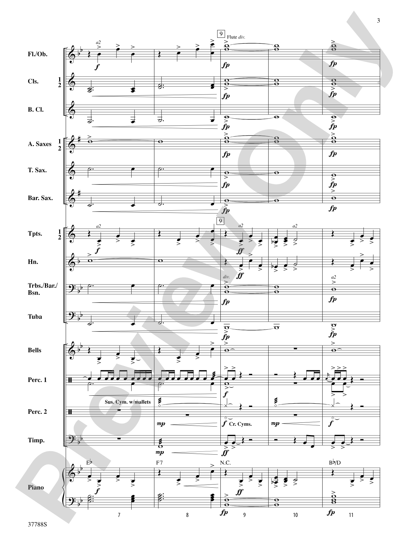 Of Distant Peaks: Concert Band Conductor Score & Parts