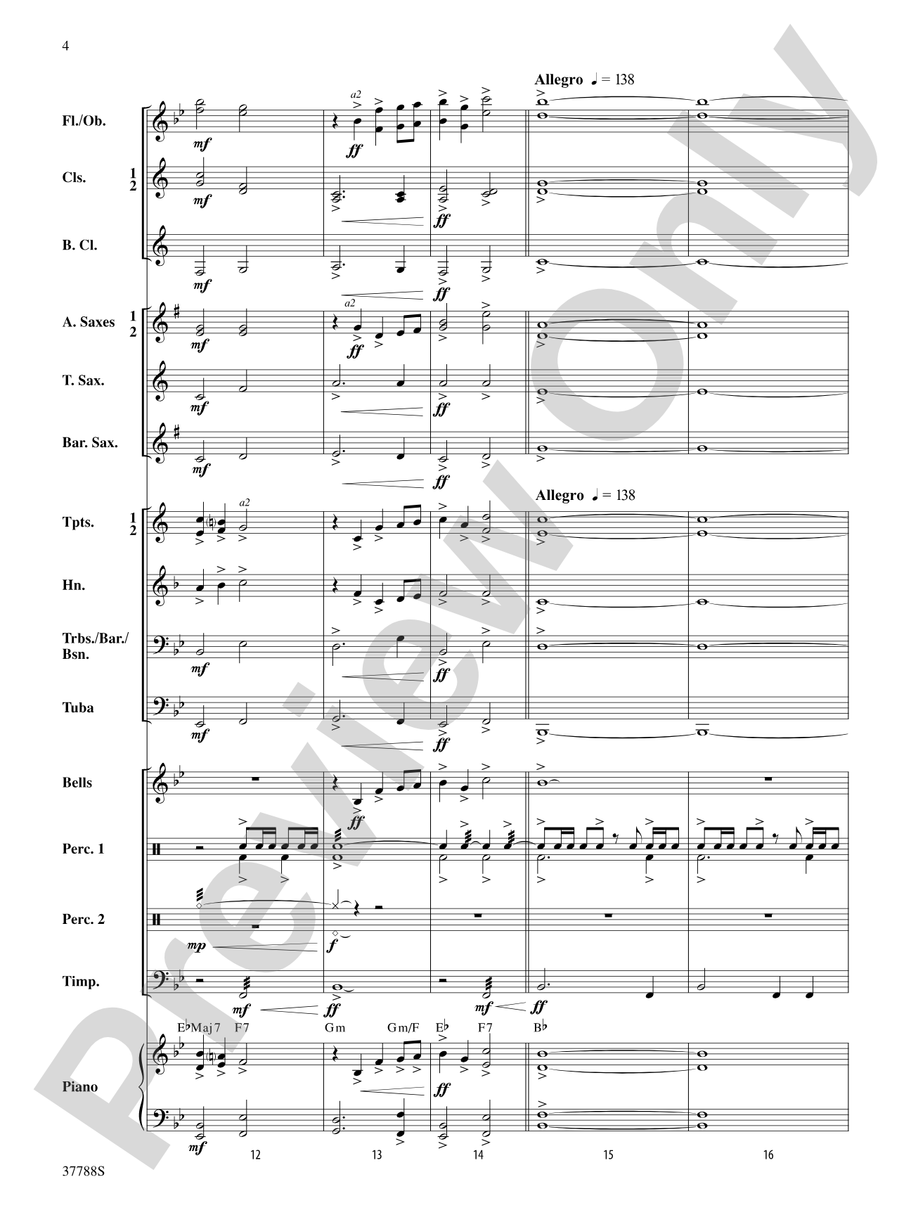 Of Distant Peaks: Concert Band Conductor Score & Parts